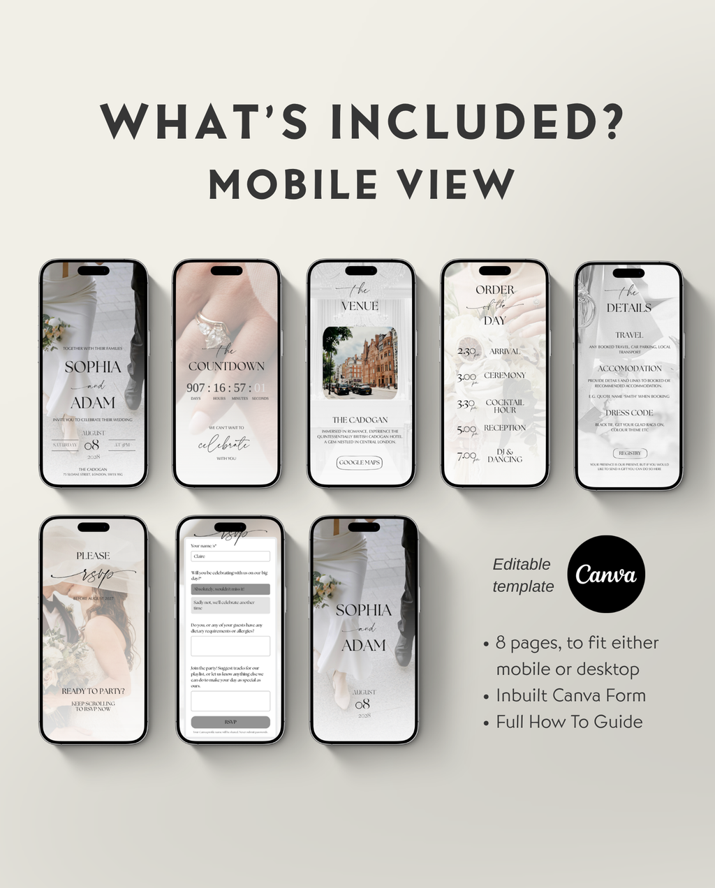 Interactive Wedding Invitation - Elegant White