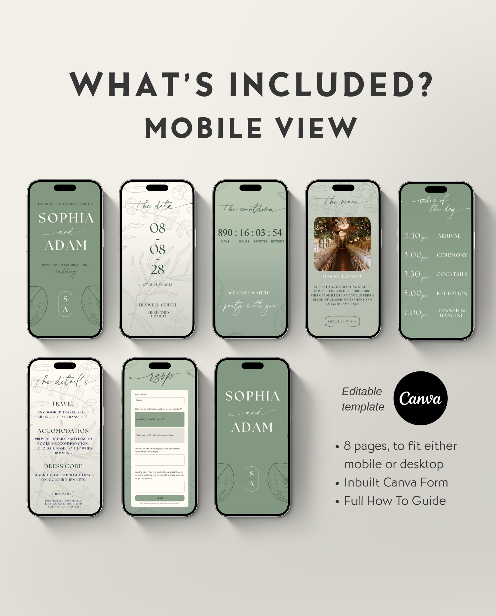 Interactive Wedding Invitation - Eucalyptus