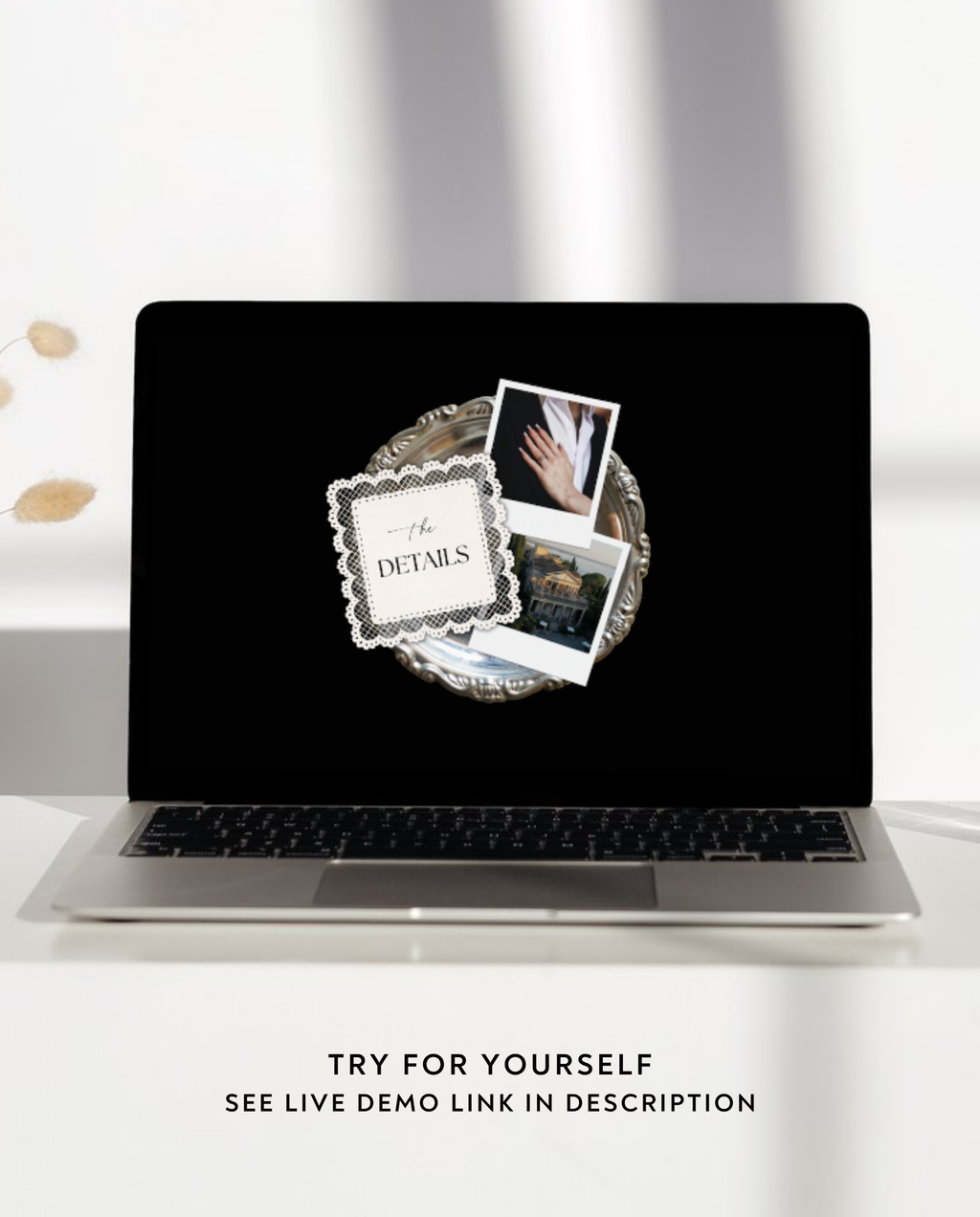 Wedding Website Template - Elegant Black