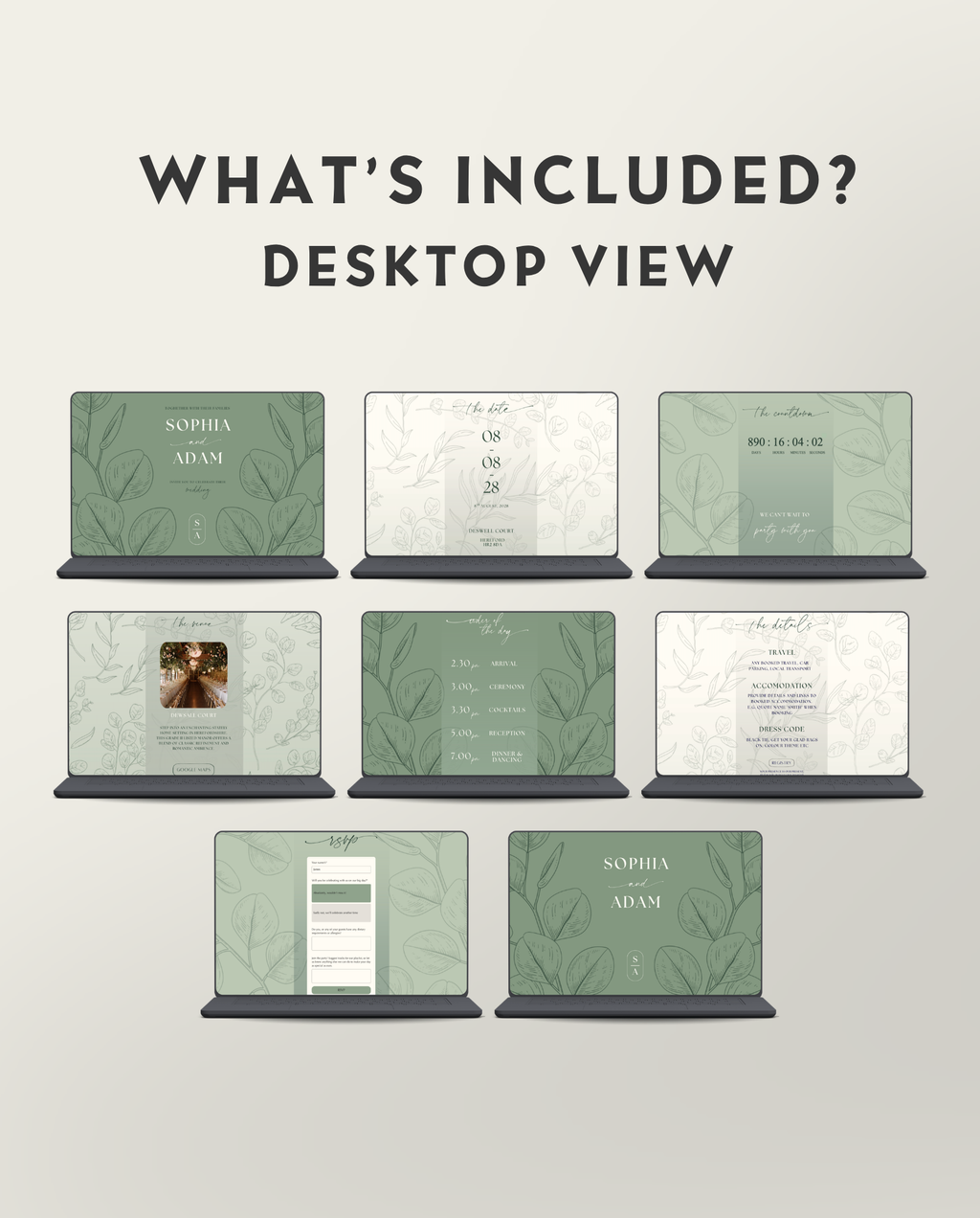 Interactive Wedding Invitation - Eucalyptus