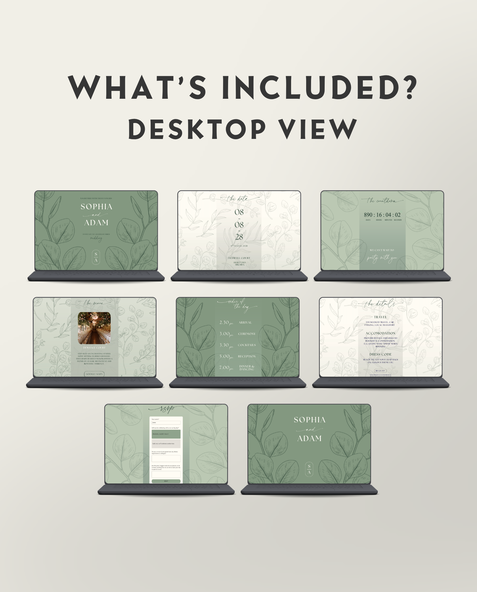 Interactive Wedding Invitation - Eucalyptus