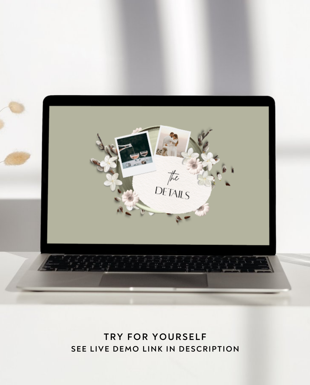 Wedding Website Template - Rustic Sage