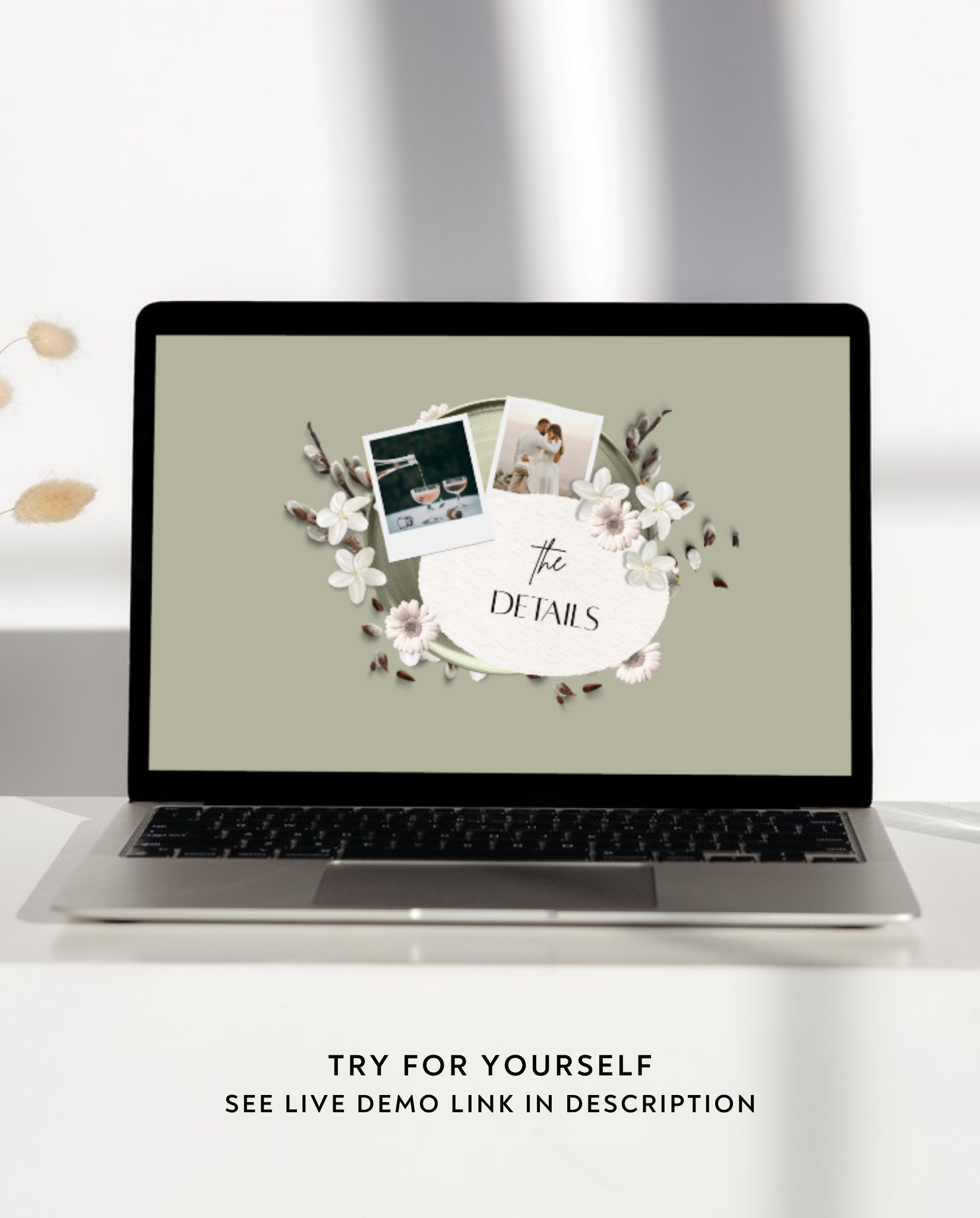 Wedding Website Template - Rustic Sage