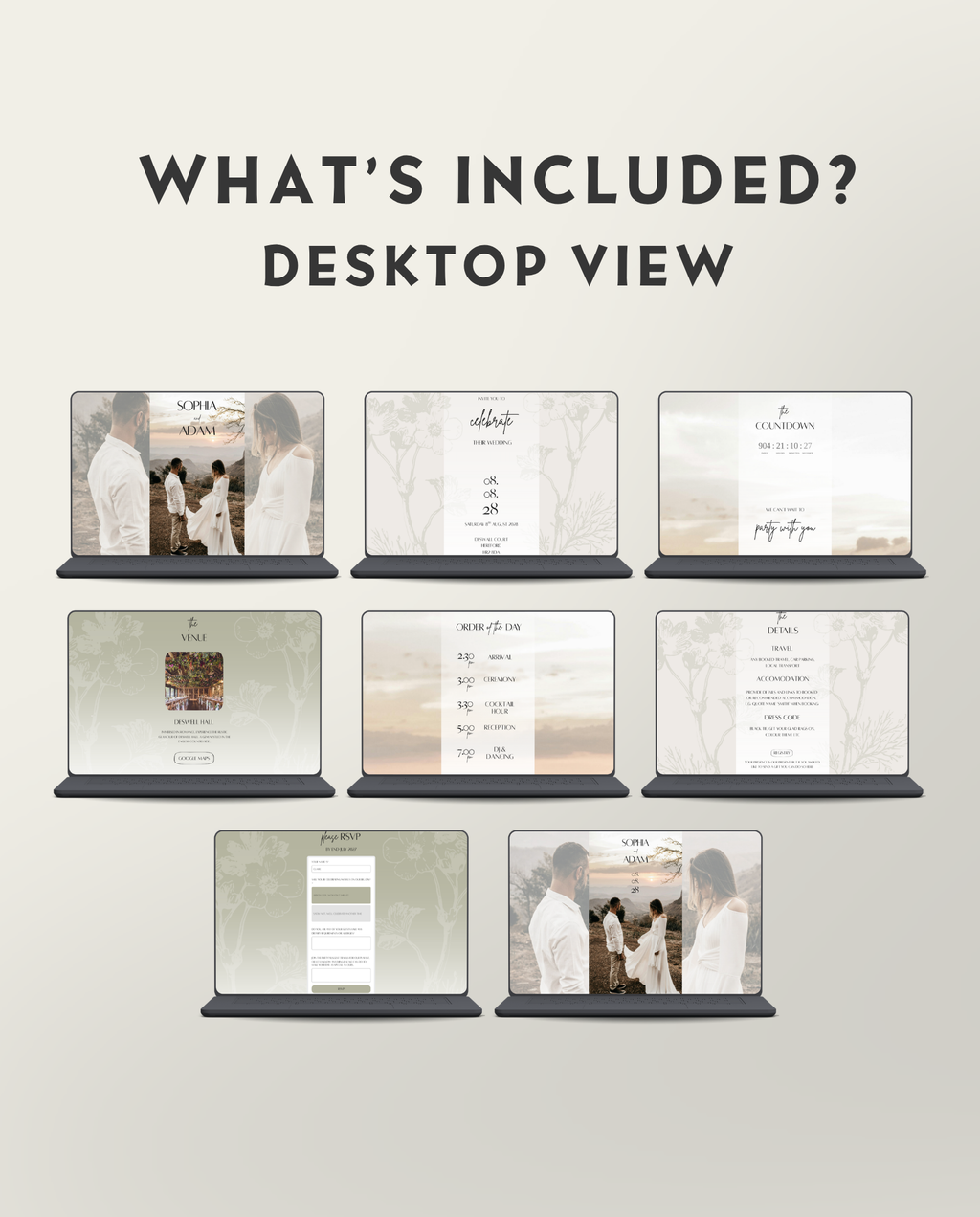Interactive Wedding Invitation - Rustic Sage