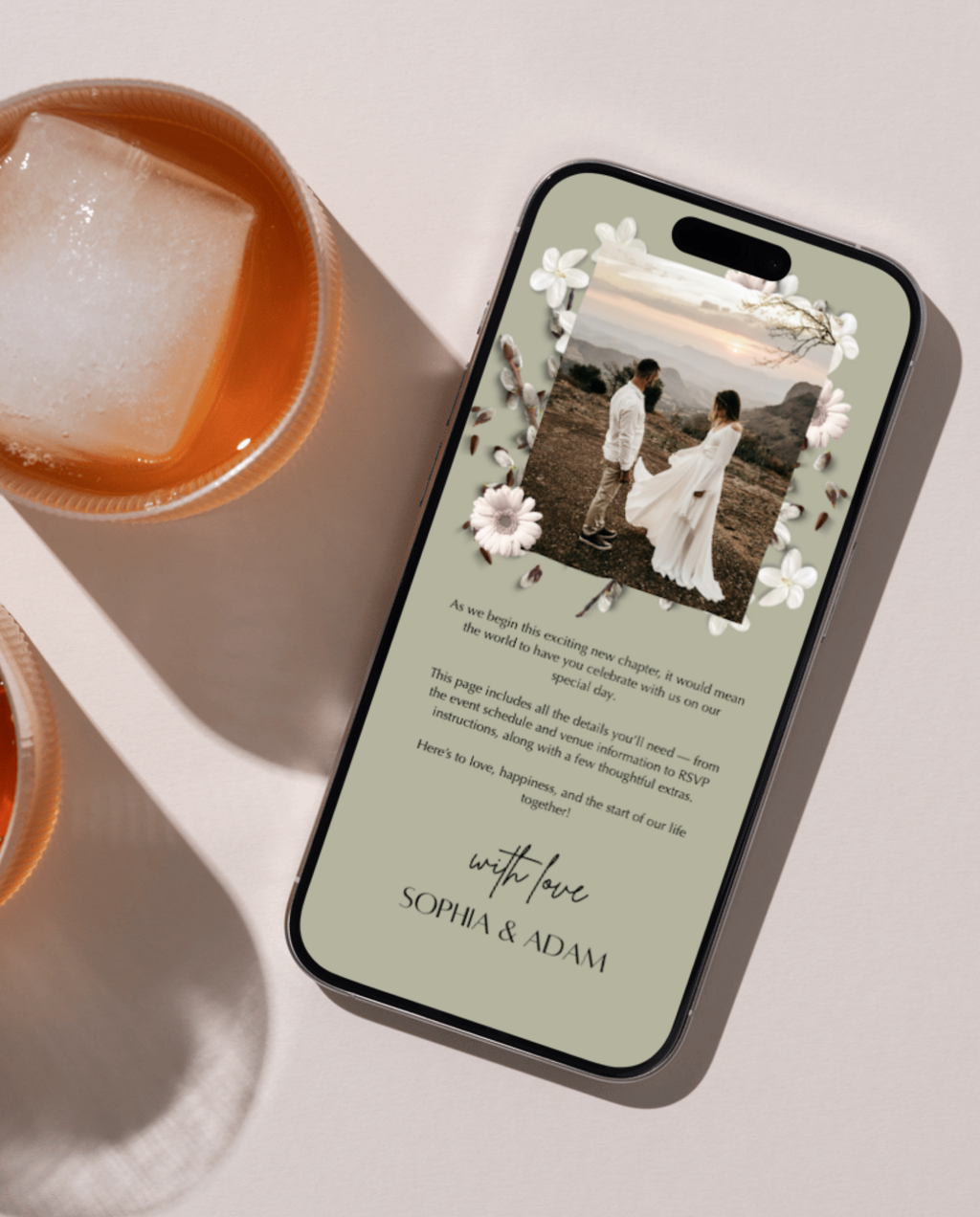 Wedding Website Template - Rustic Sage