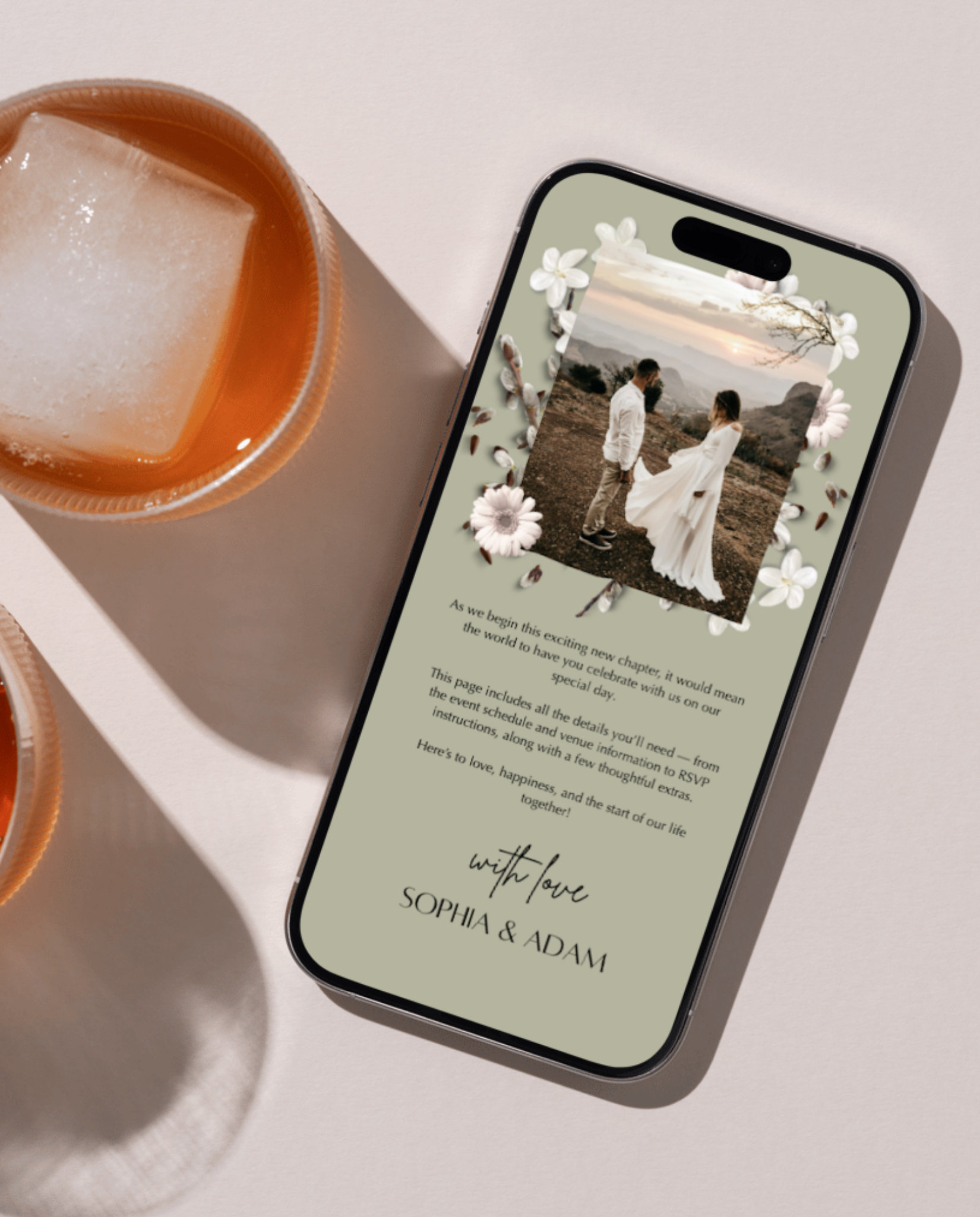 Wedding Website Template - Rustic Sage