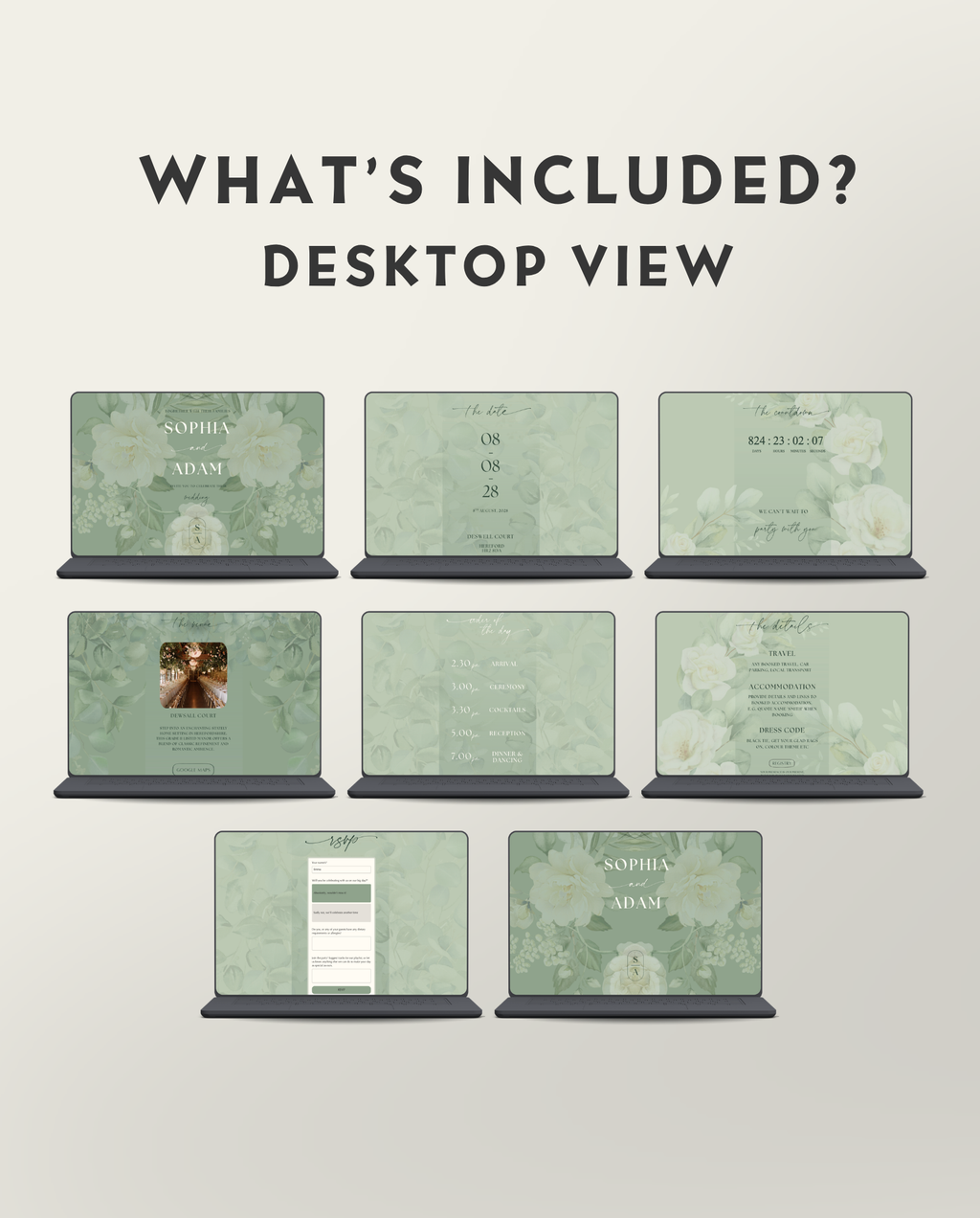Interactive Wedding Invitation - Floral Eucalyptus