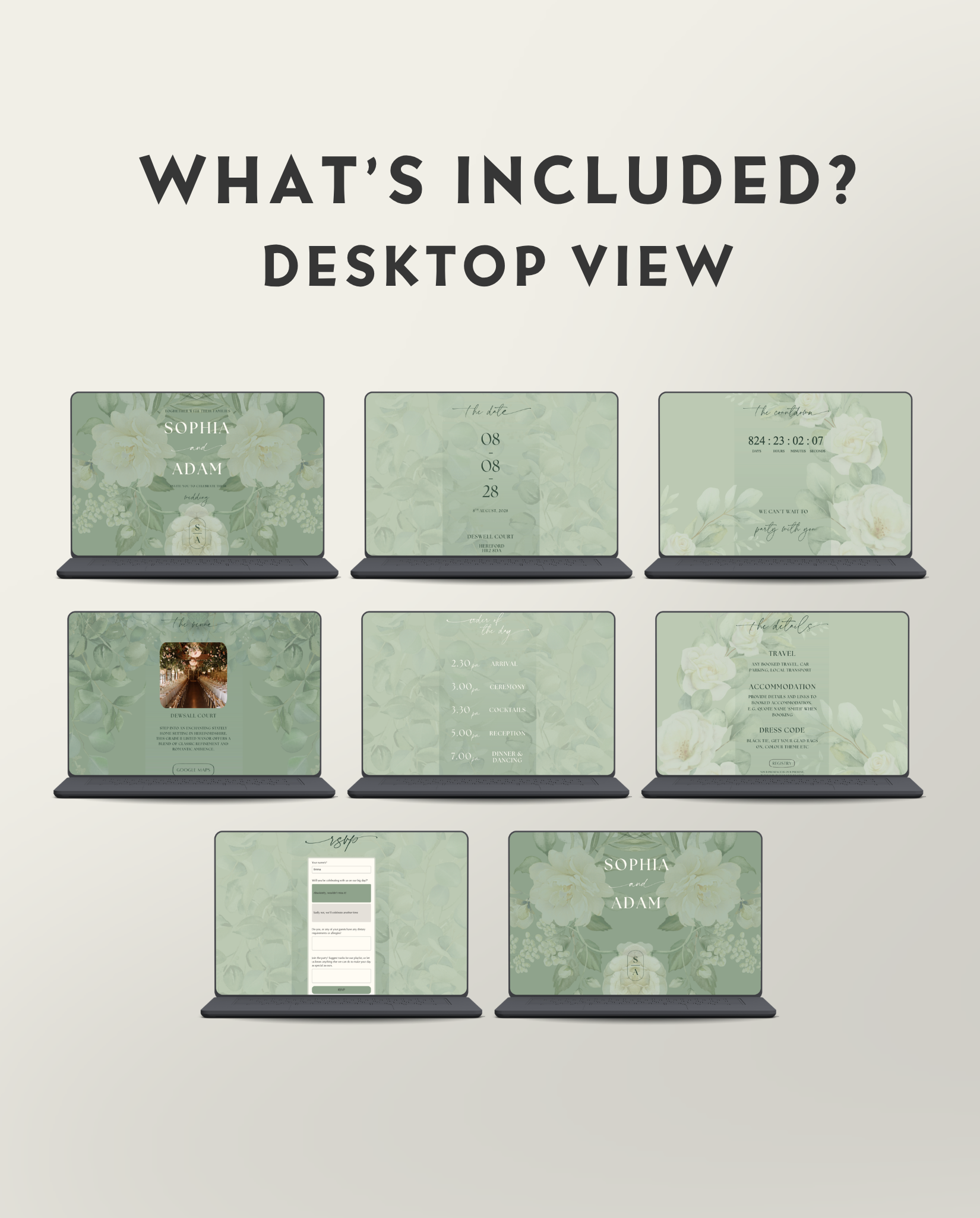 Interactive Wedding Invitation - Floral Eucalyptus