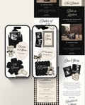Envelope Reveal Invitation Suite - Black Tie & Bows