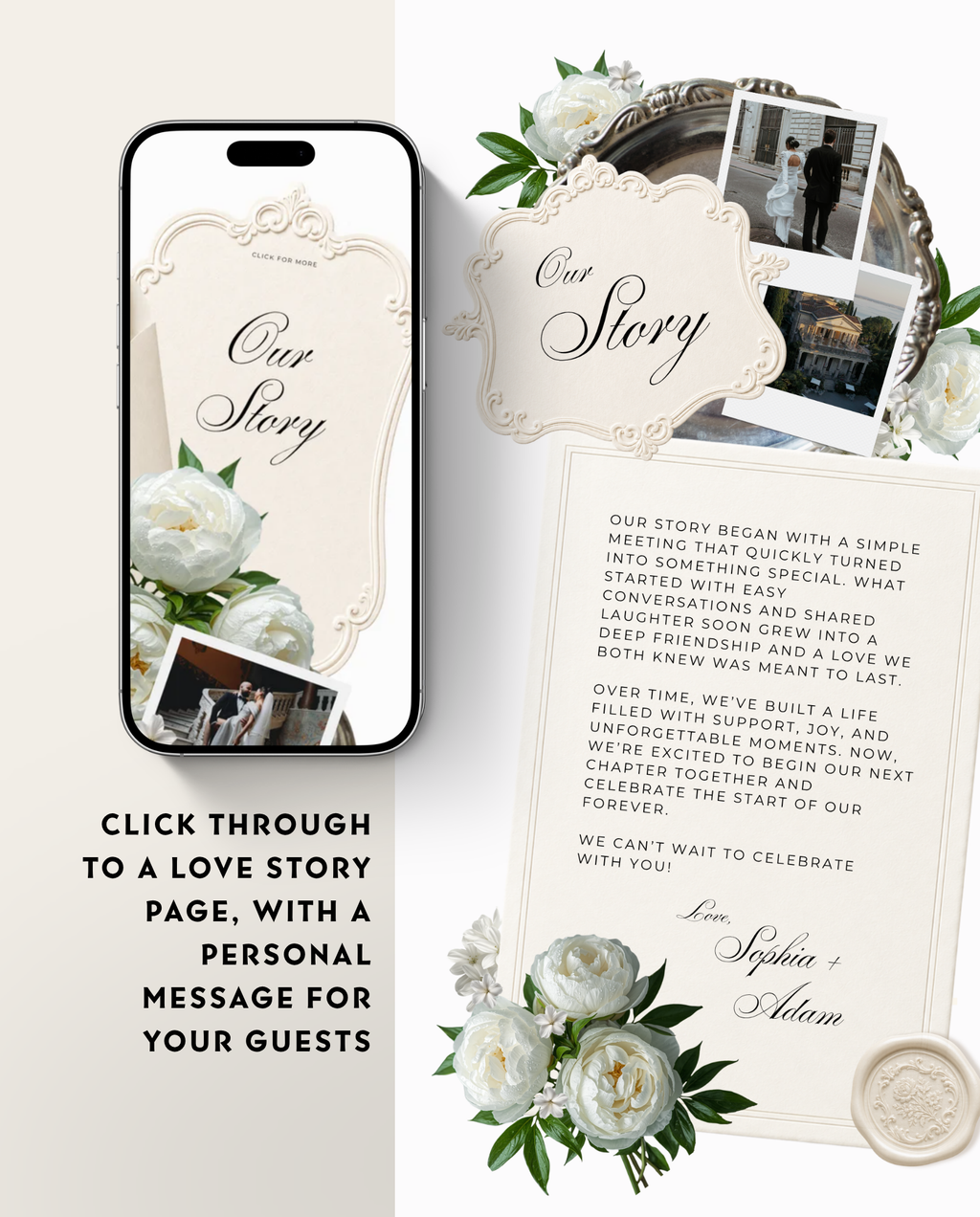 Envelope Reveal Invitation Suite - The Ivory Floral