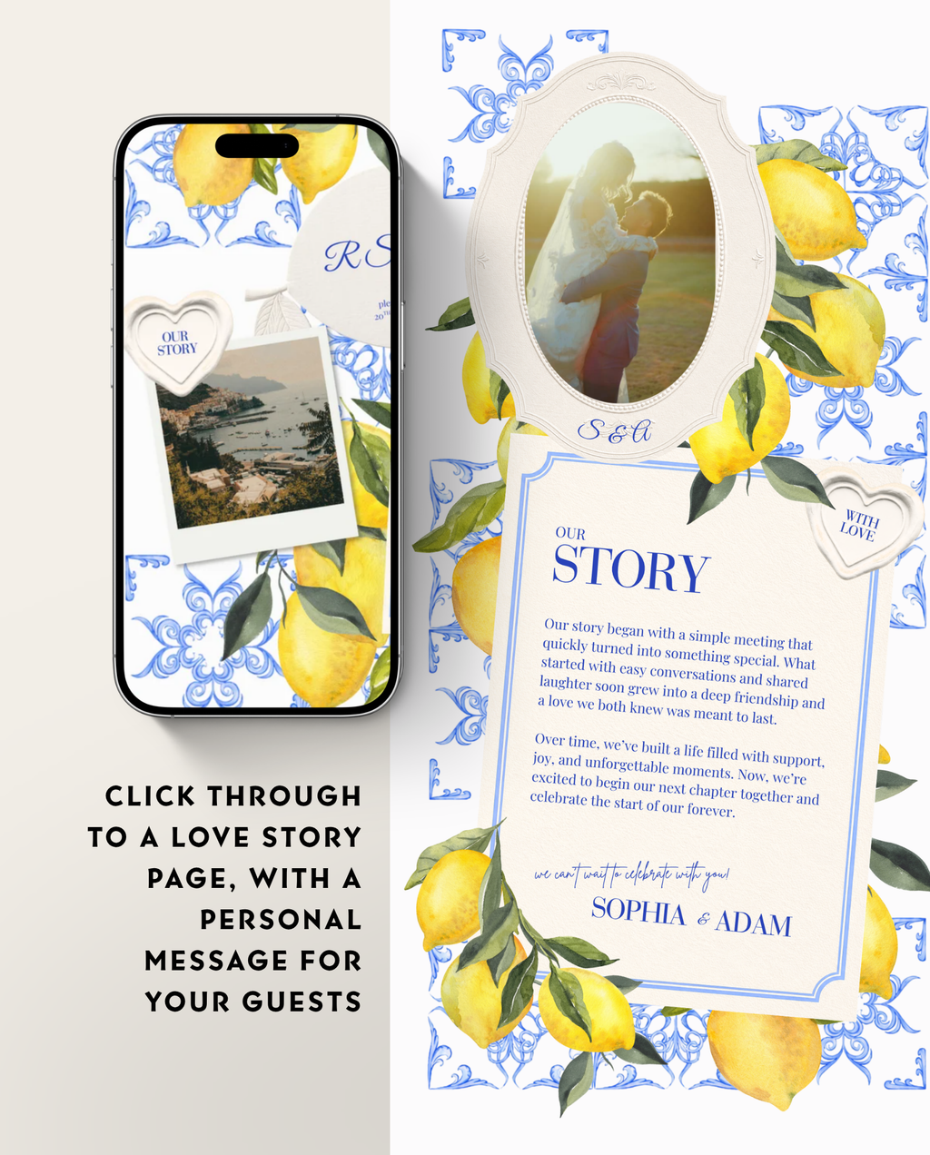 Envelope Reveal Invitation Suite - La Dolce Vita