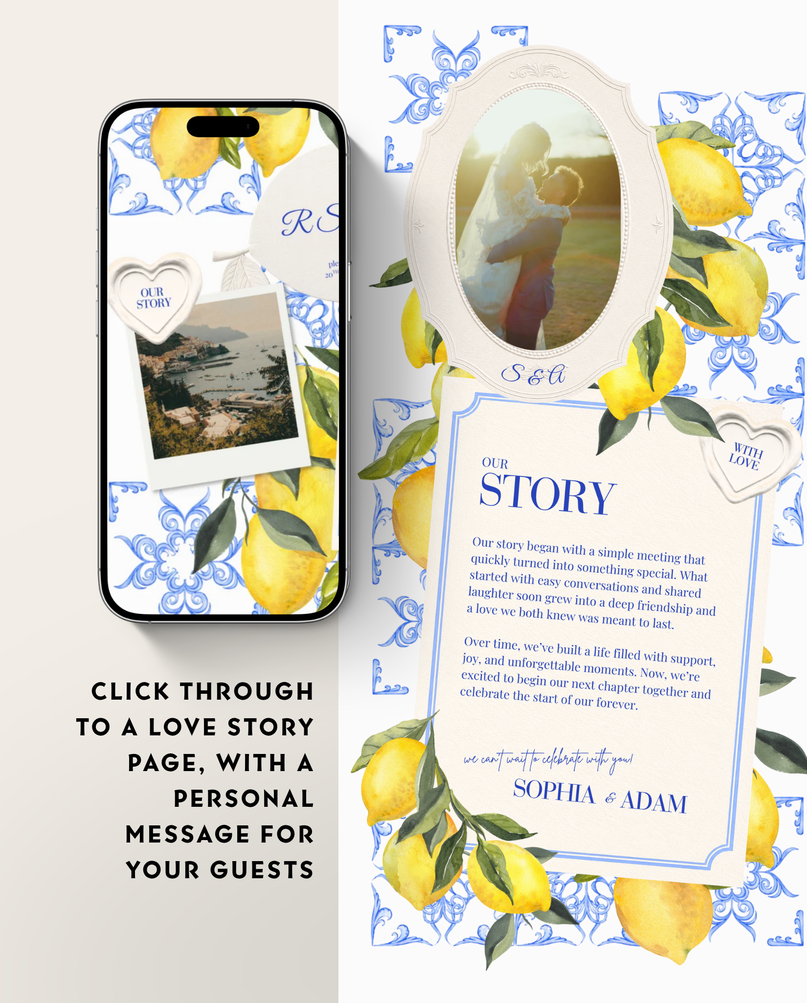 Envelope Reveal Invitation Suite - La Dolce Vita