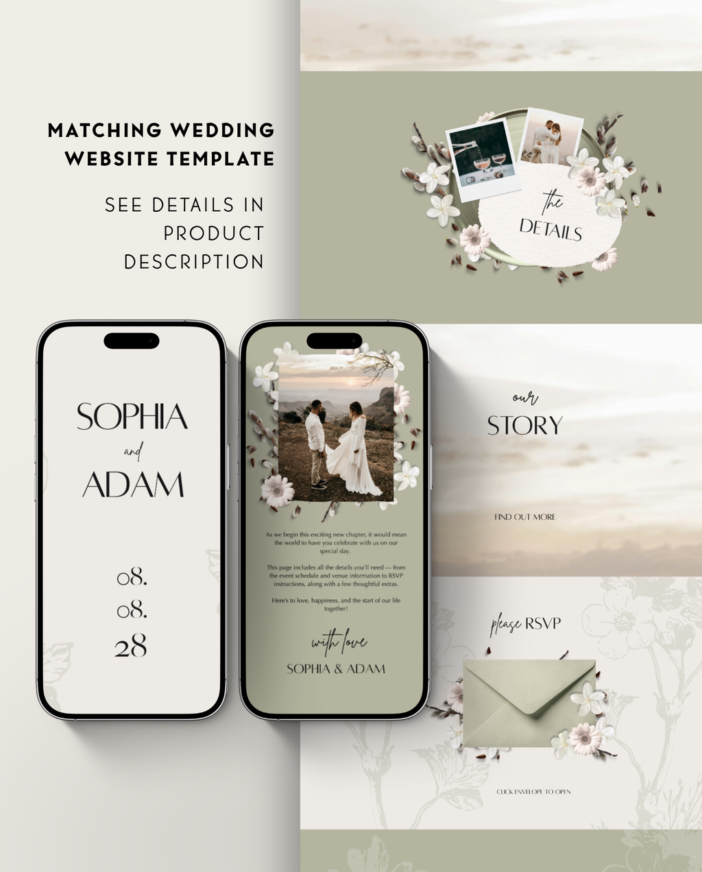 Save the Date - Rustic Sage