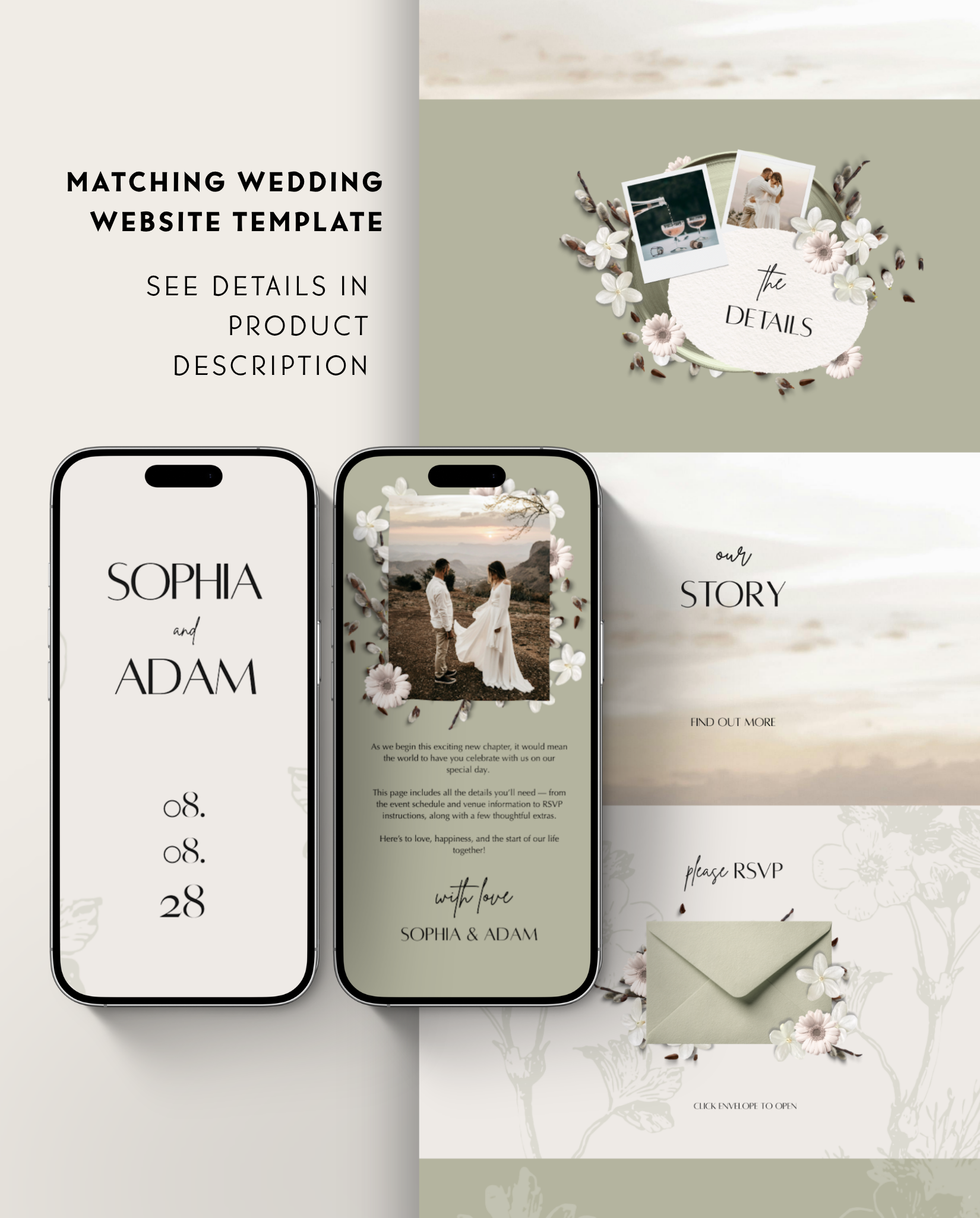 Save the Date - Rustic Sage