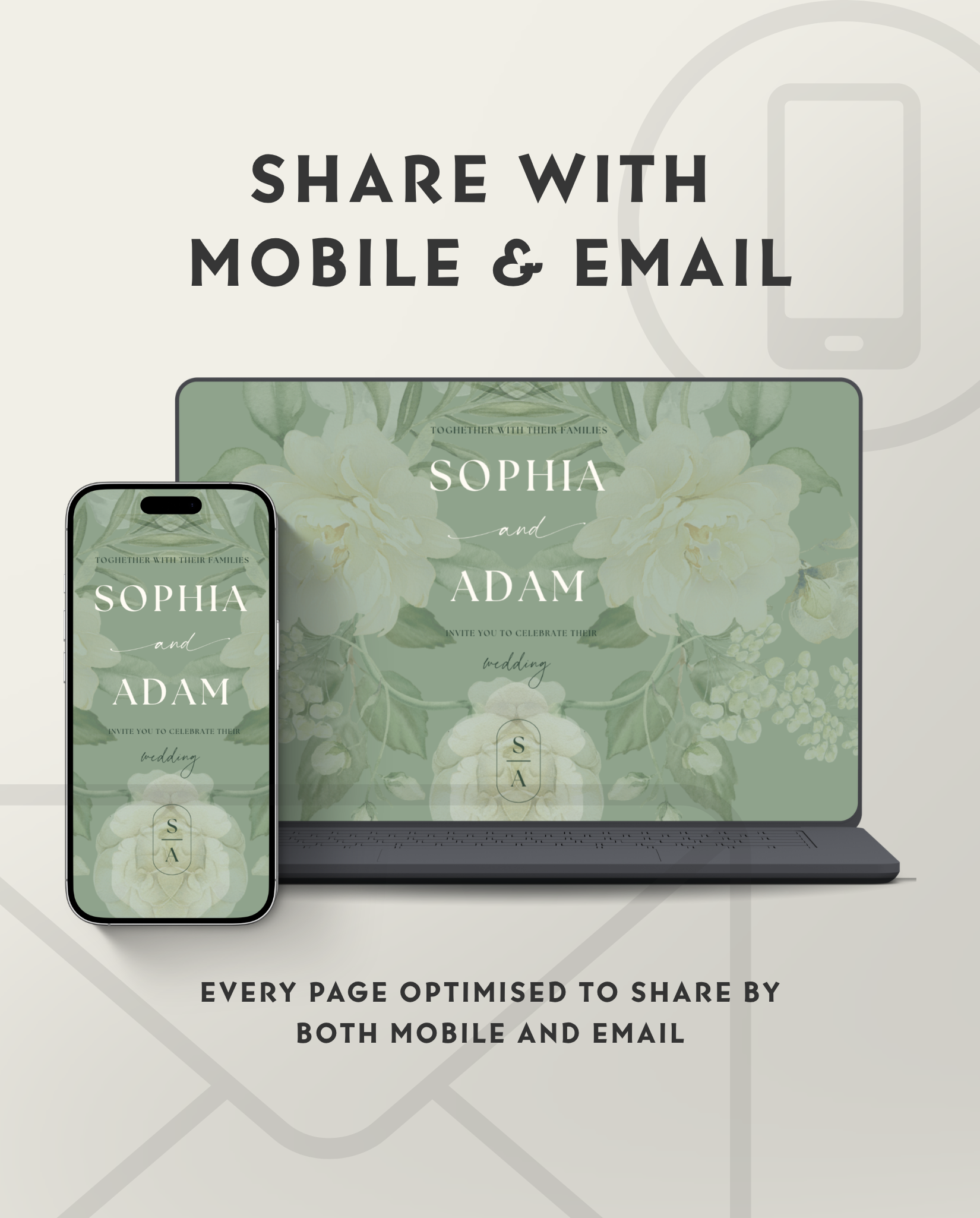 Interactive Wedding Invitation - Floral Eucalyptus
