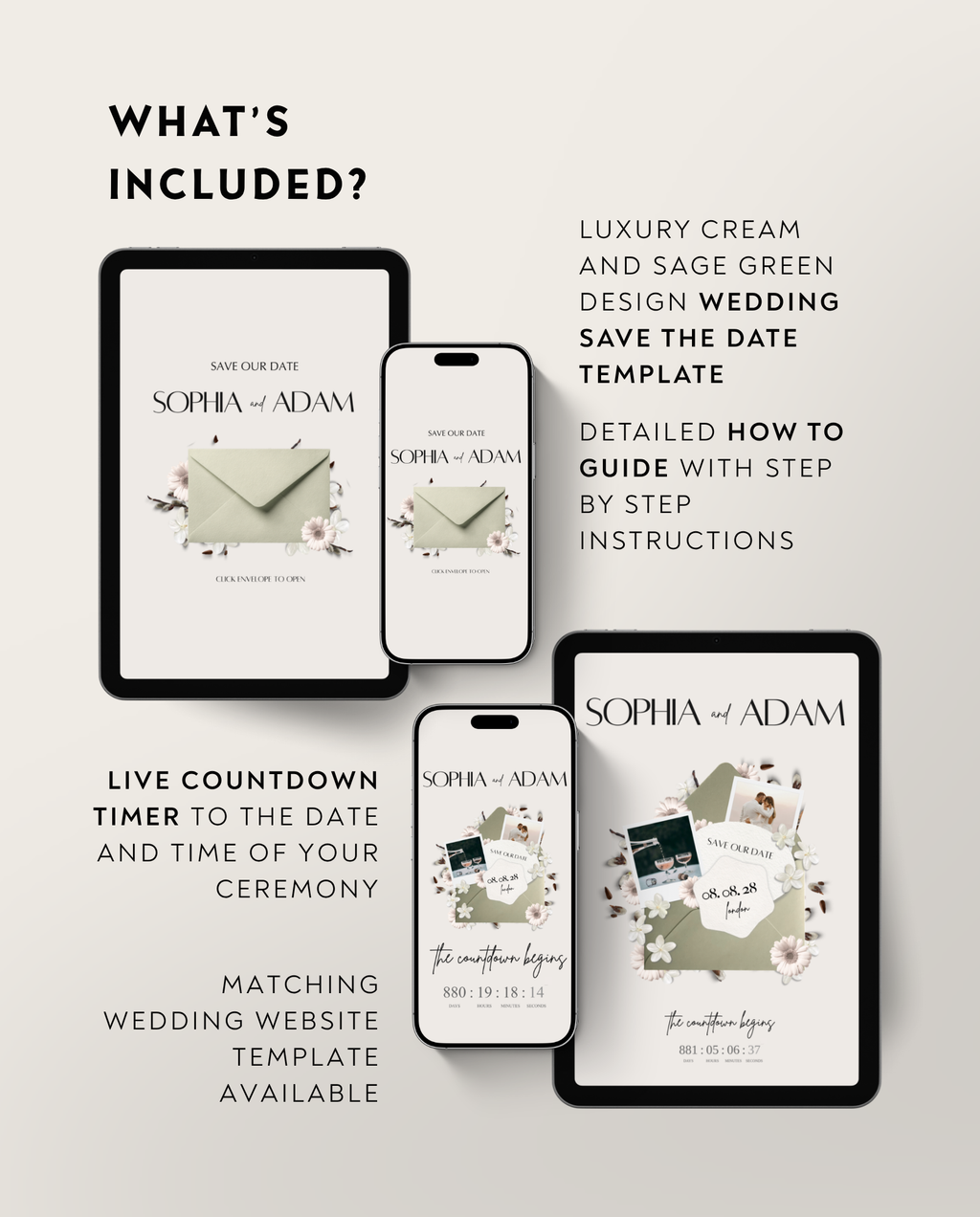 Save the Date - Rustic Sage