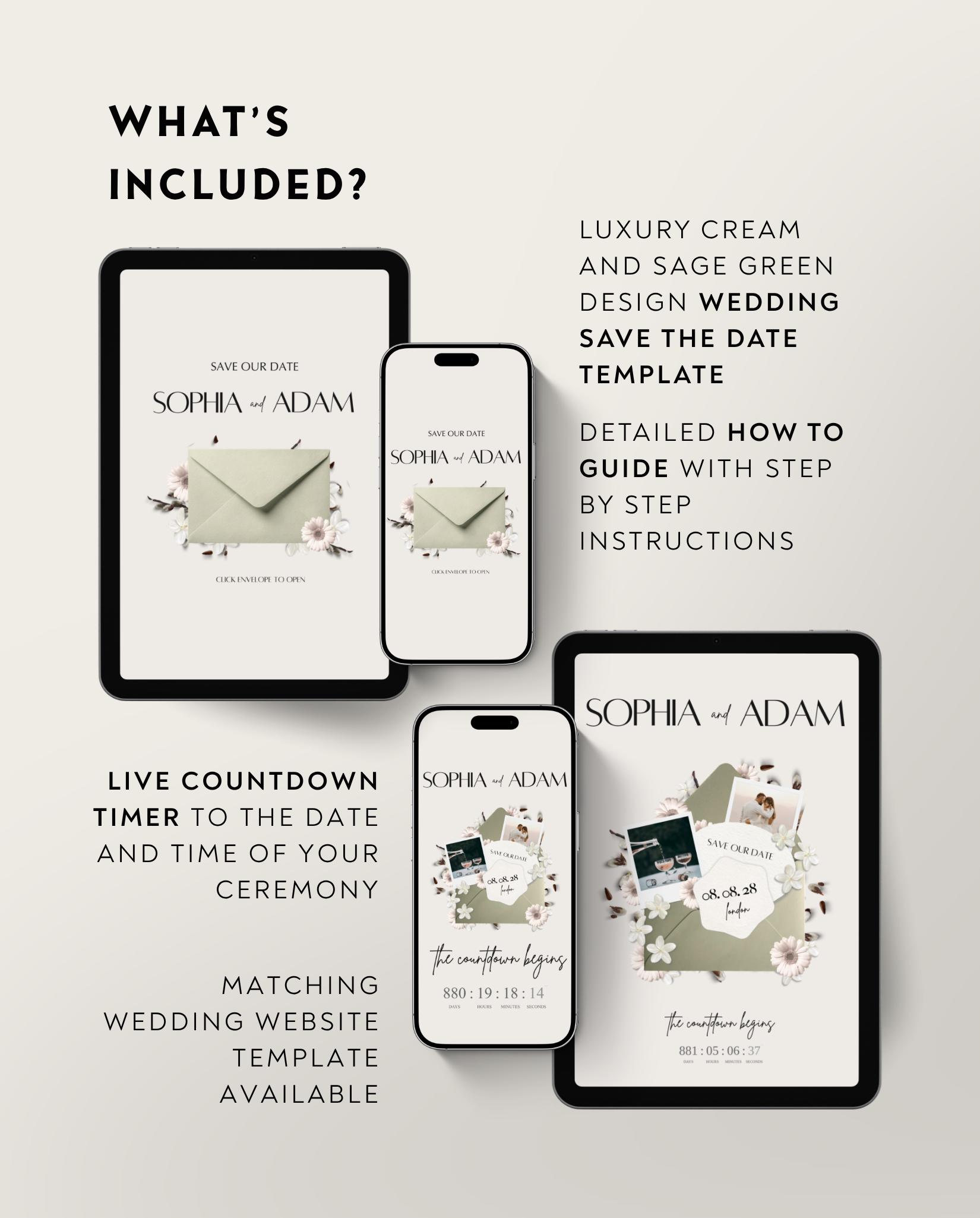 Save the Date - Rustic Sage