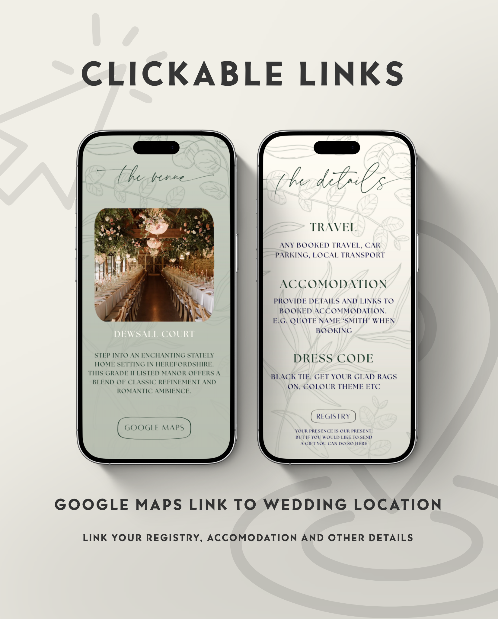 Interactive Wedding Invitation - Eucalyptus