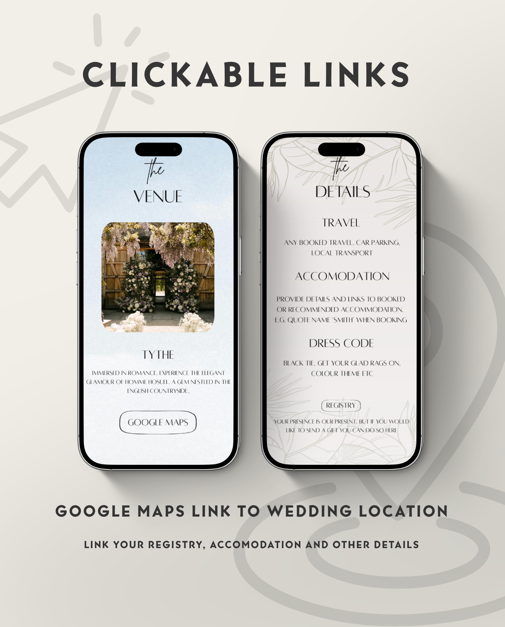 Interactive Wedding Invitation - Bohemian Floral