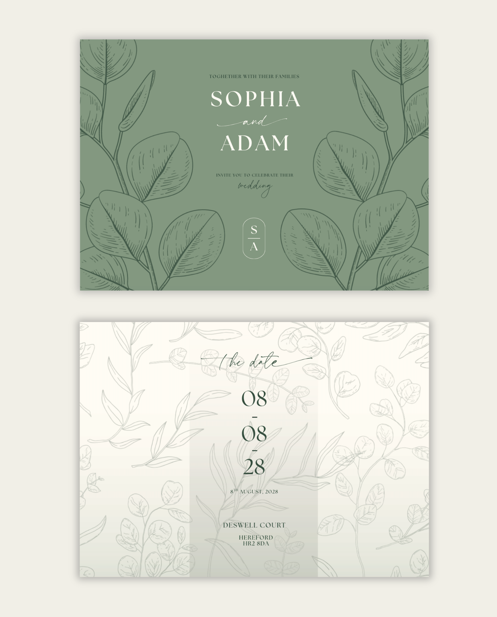 Interactive Wedding Invitation - Eucalyptus