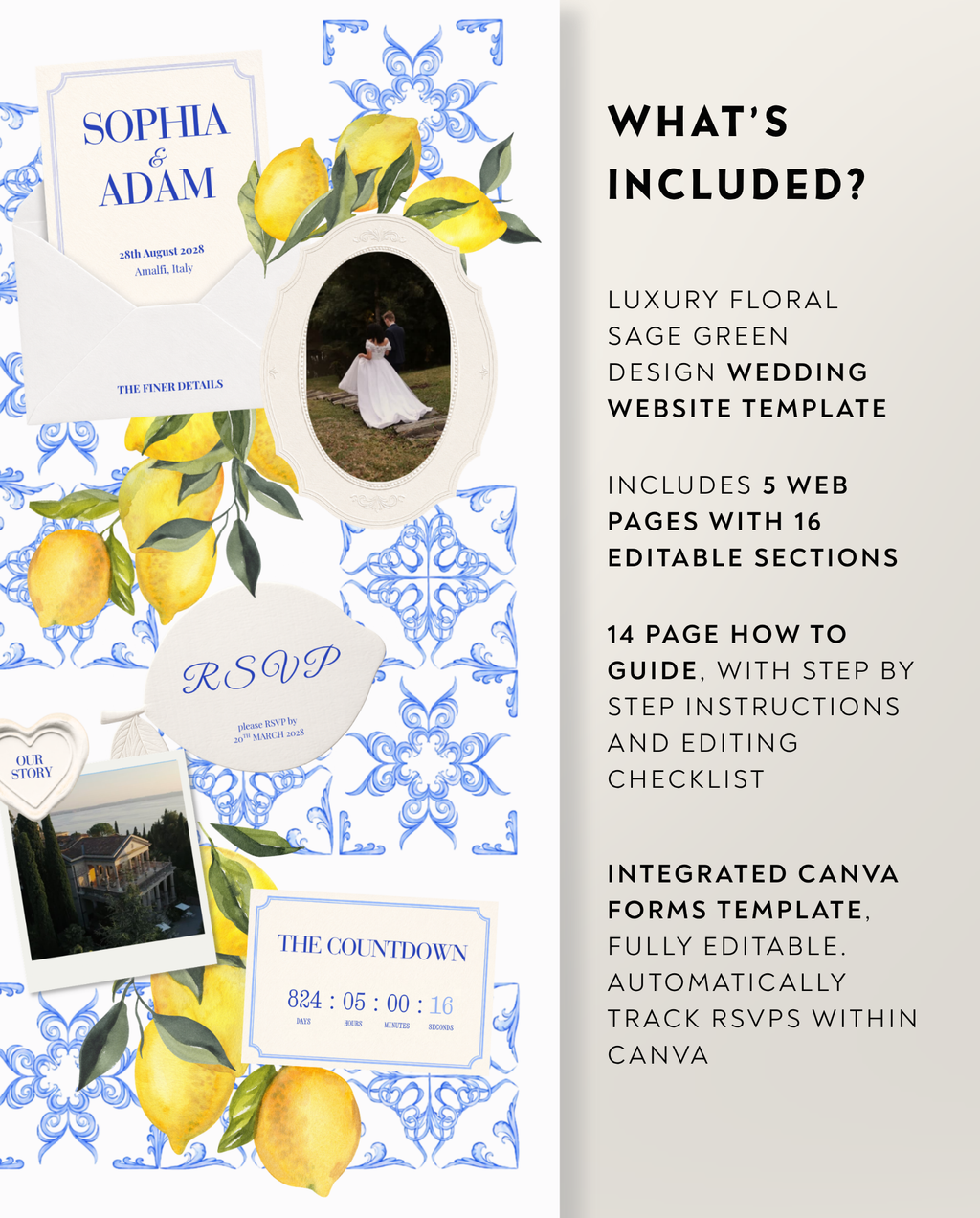 Envelope Reveal Invitation Suite - La Dolce Vita