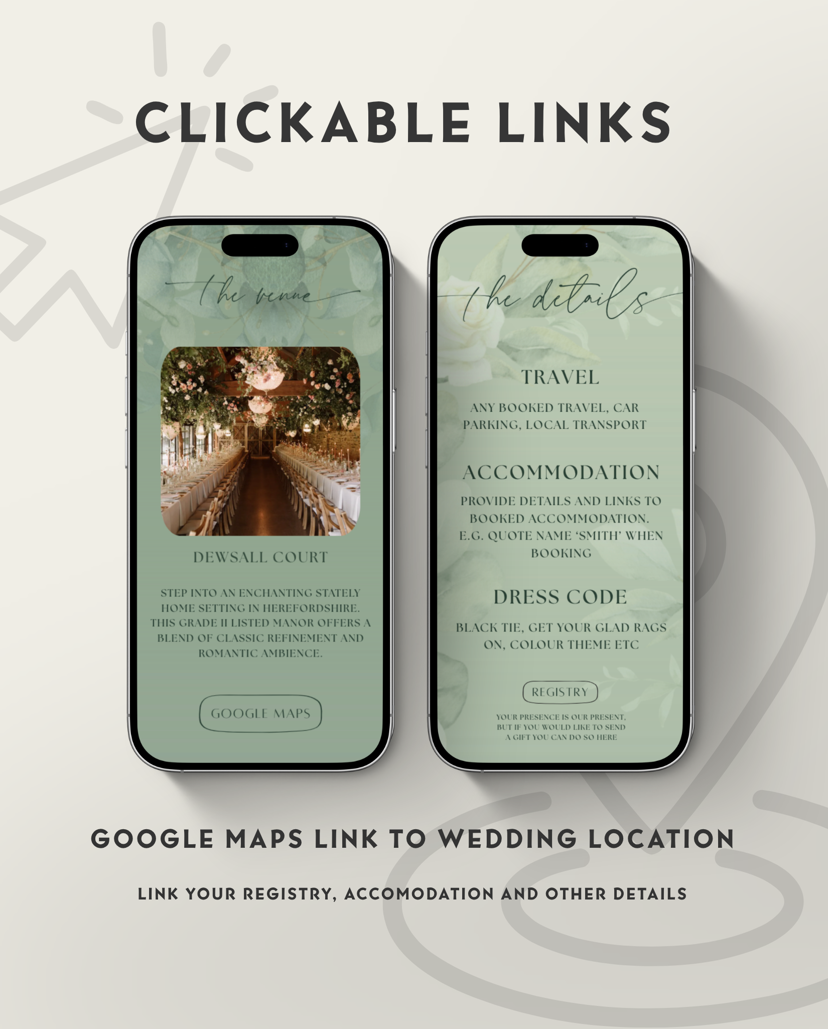 Interactive Wedding Invitation - Floral Eucalyptus