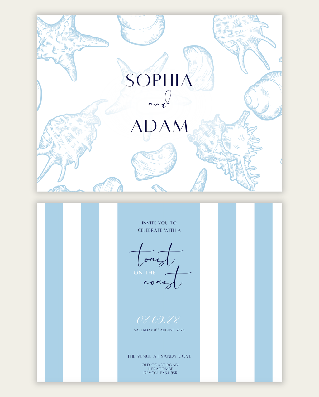 Interactive Wedding Invitation - Toast on the Coast