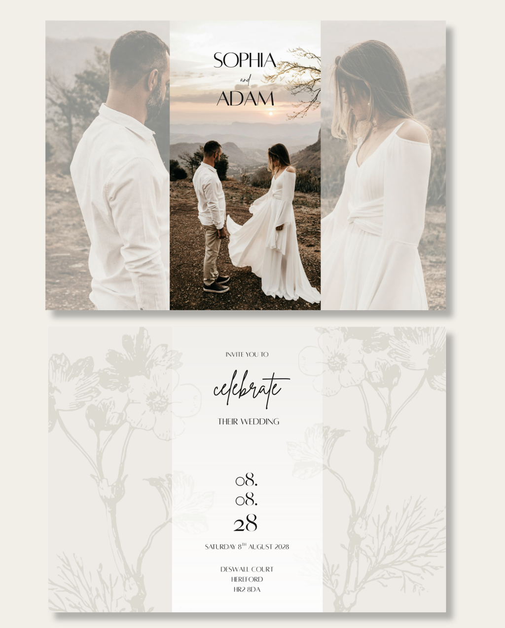 Interactive Wedding Invitation - Rustic Sage