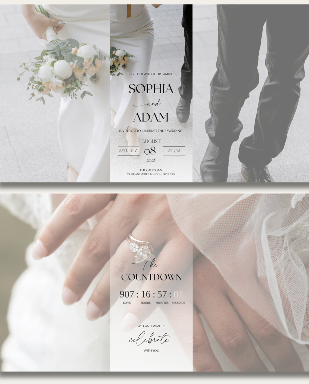 Interactive Wedding Invitation - Elegant White