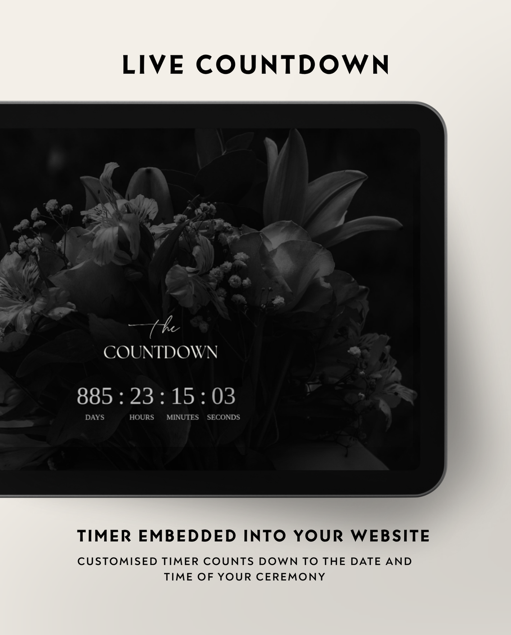 Wedding Website Template - Elegant Black