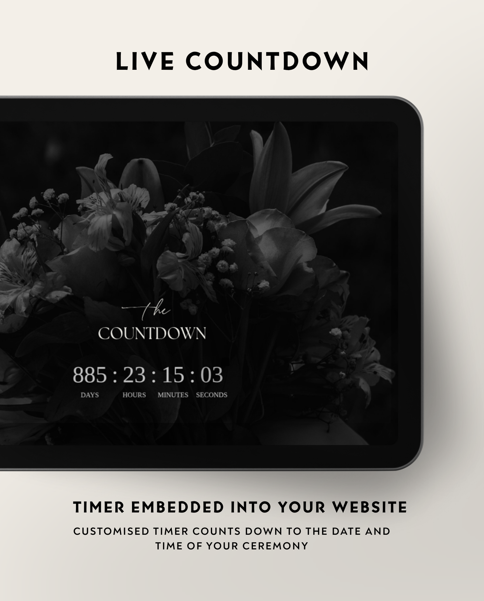 Wedding Website Template - Elegant Black