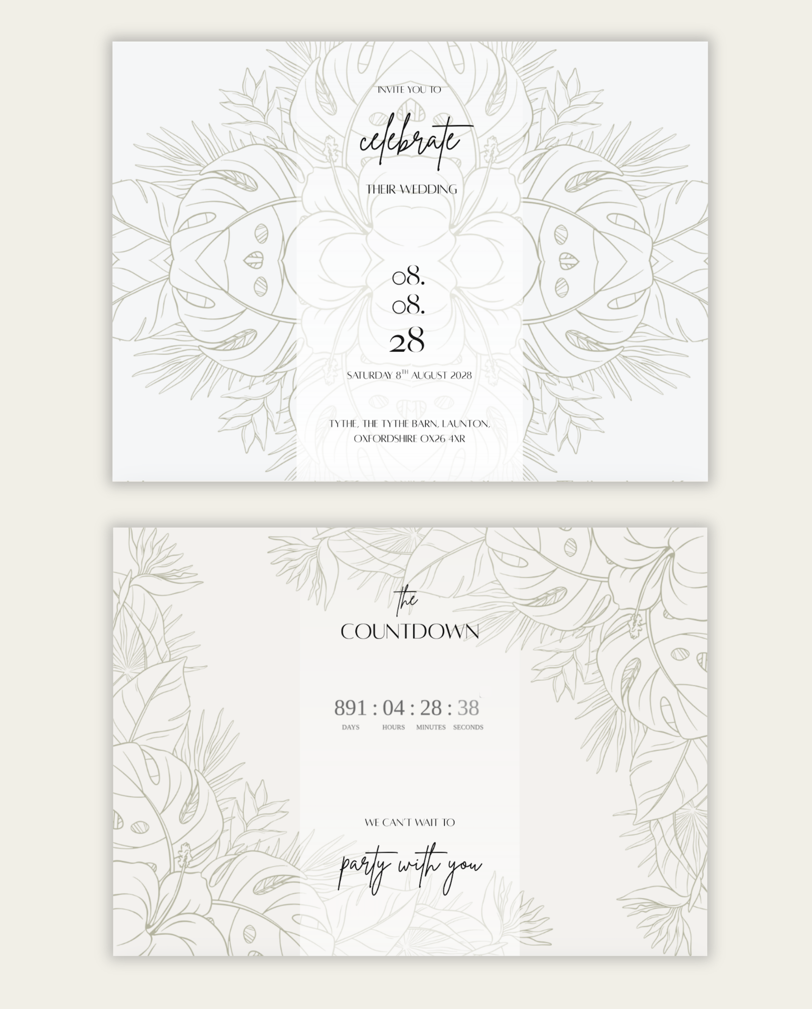 Interactive Wedding Invitation - Bohemian Floral