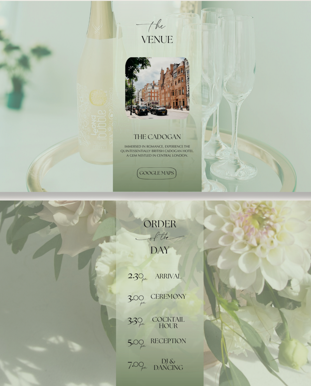 Interactive Wedding Invitation - Elegant Green