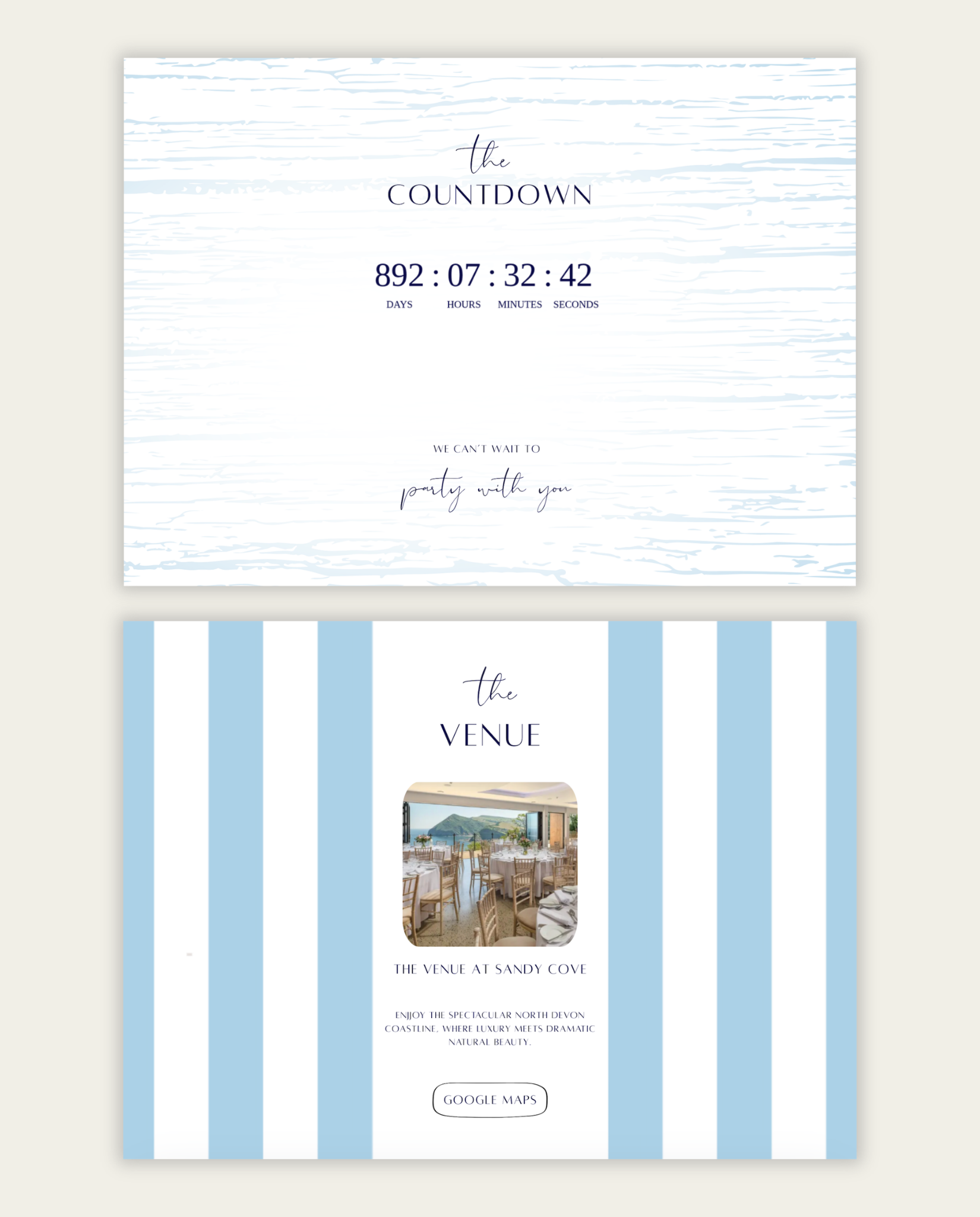 Interactive Wedding Invitation - Toast on the Coast