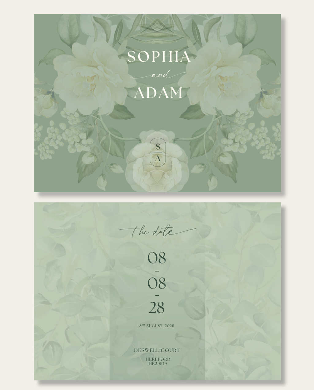 Interactive Wedding Invitation - Floral Eucalyptus