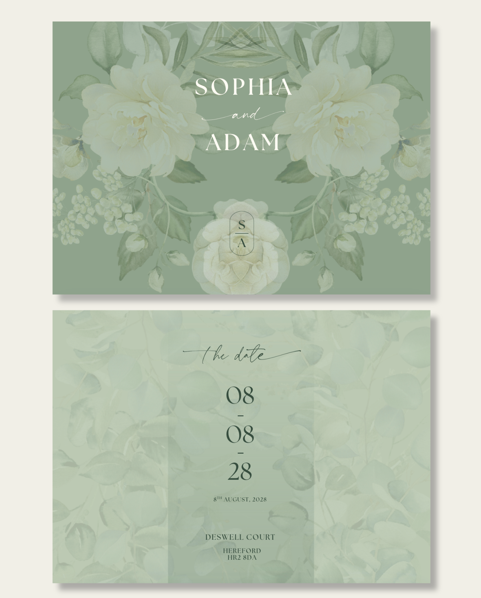 Interactive Wedding Invitation - Floral Eucalyptus