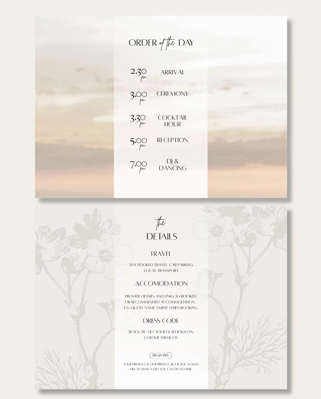 Interactive Wedding Invitation - Rustic Sage