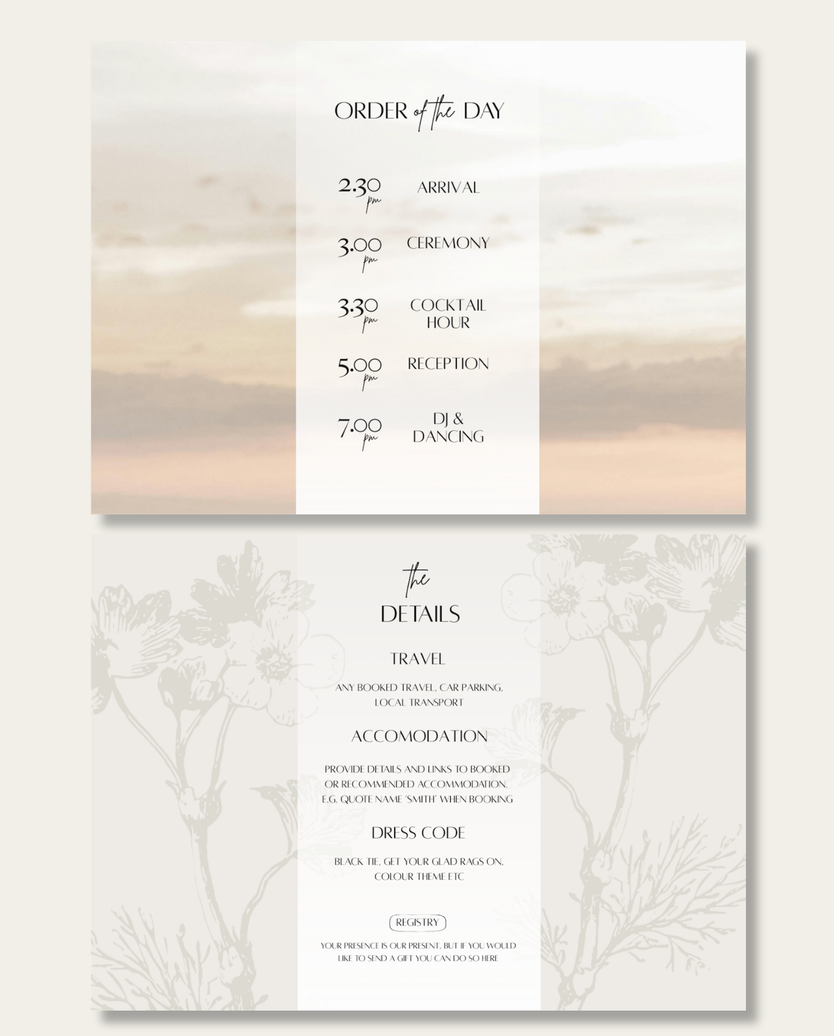 Interactive Wedding Invitation - Rustic Sage