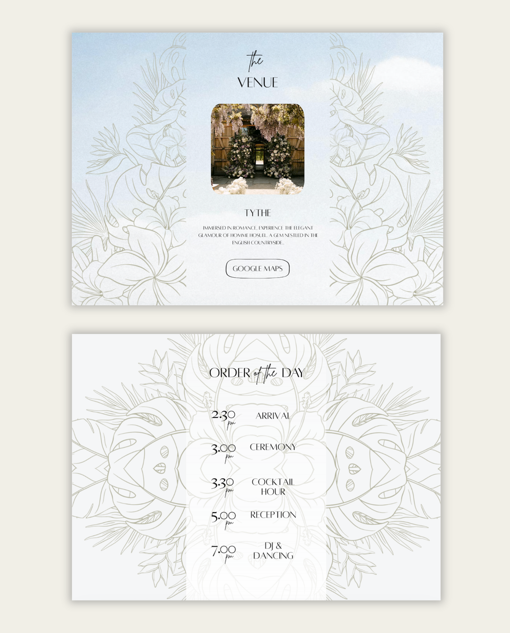 Interactive Wedding Invitation - Bohemian Floral