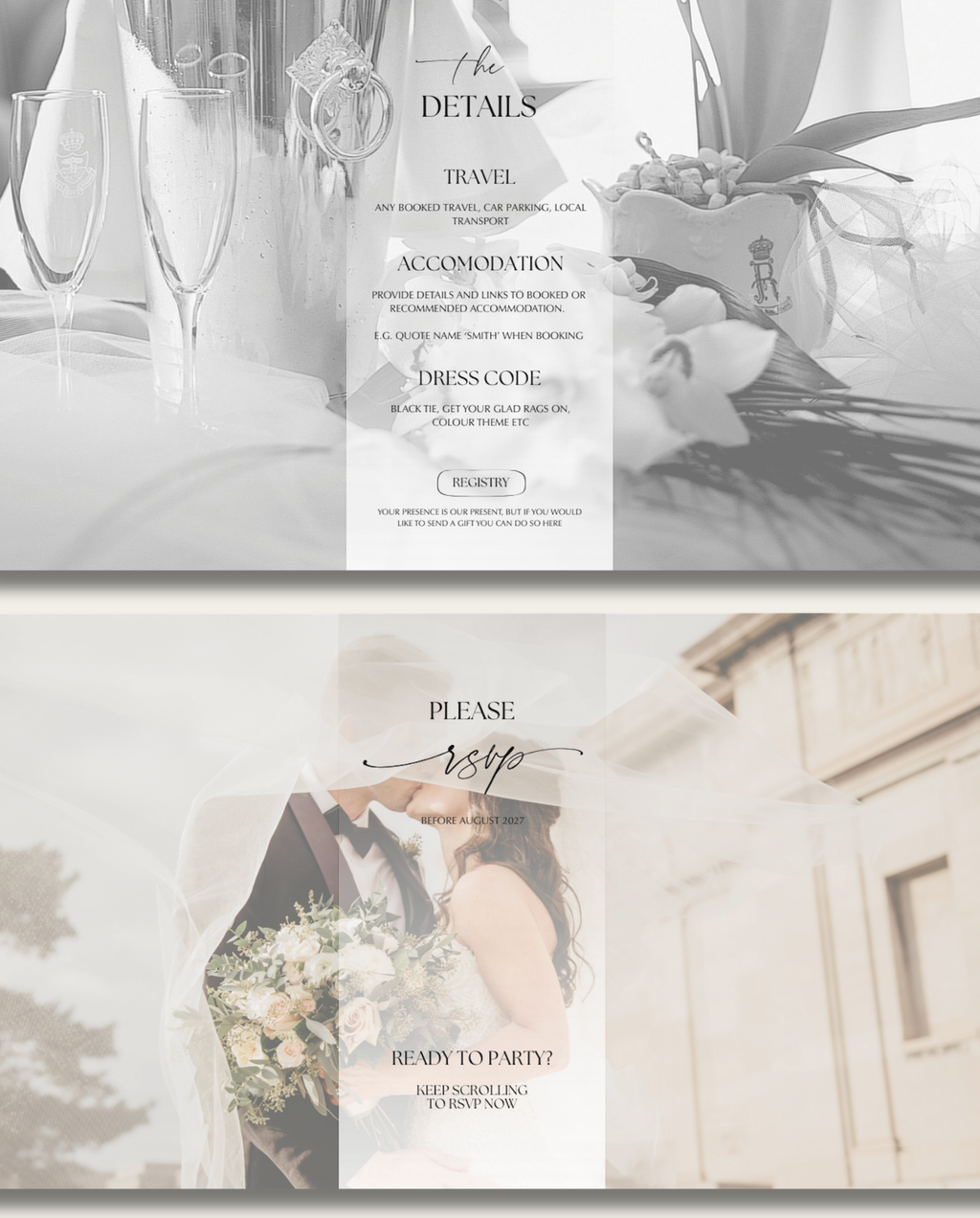 Interactive Wedding Invitation - Elegant White