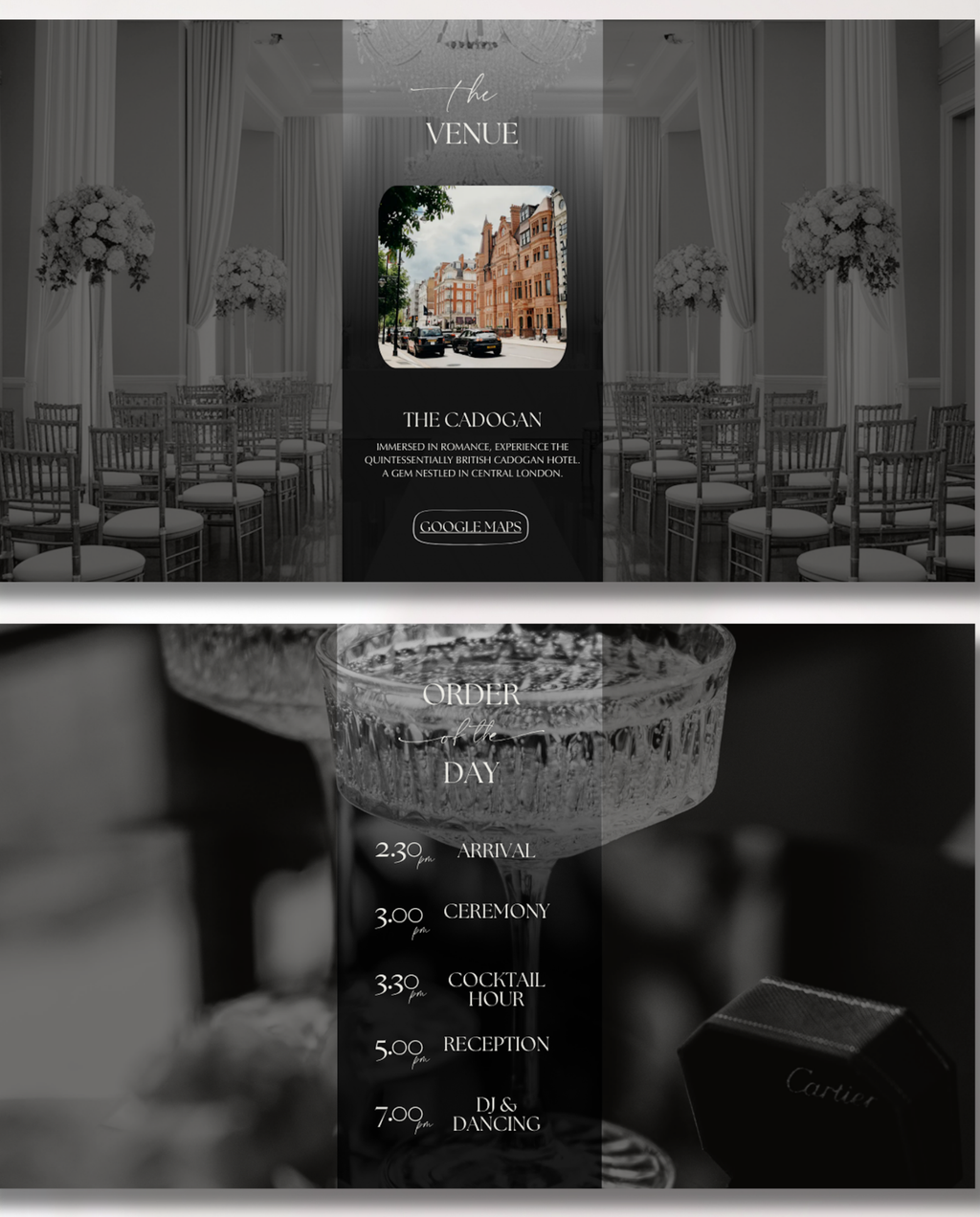 Interactive Wedding Invitation - Elegant Black