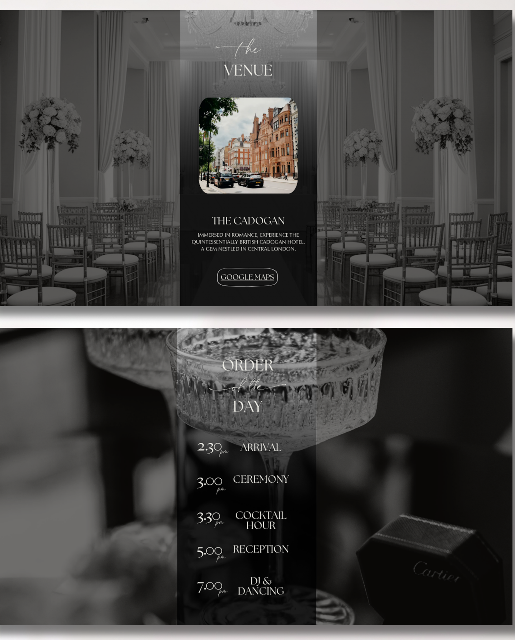 Interactive Wedding Invitation - Elegant Black