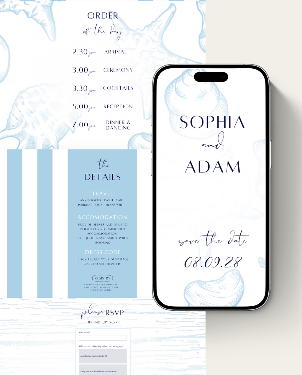 Interactive Wedding Invitation - Toast on the Coast