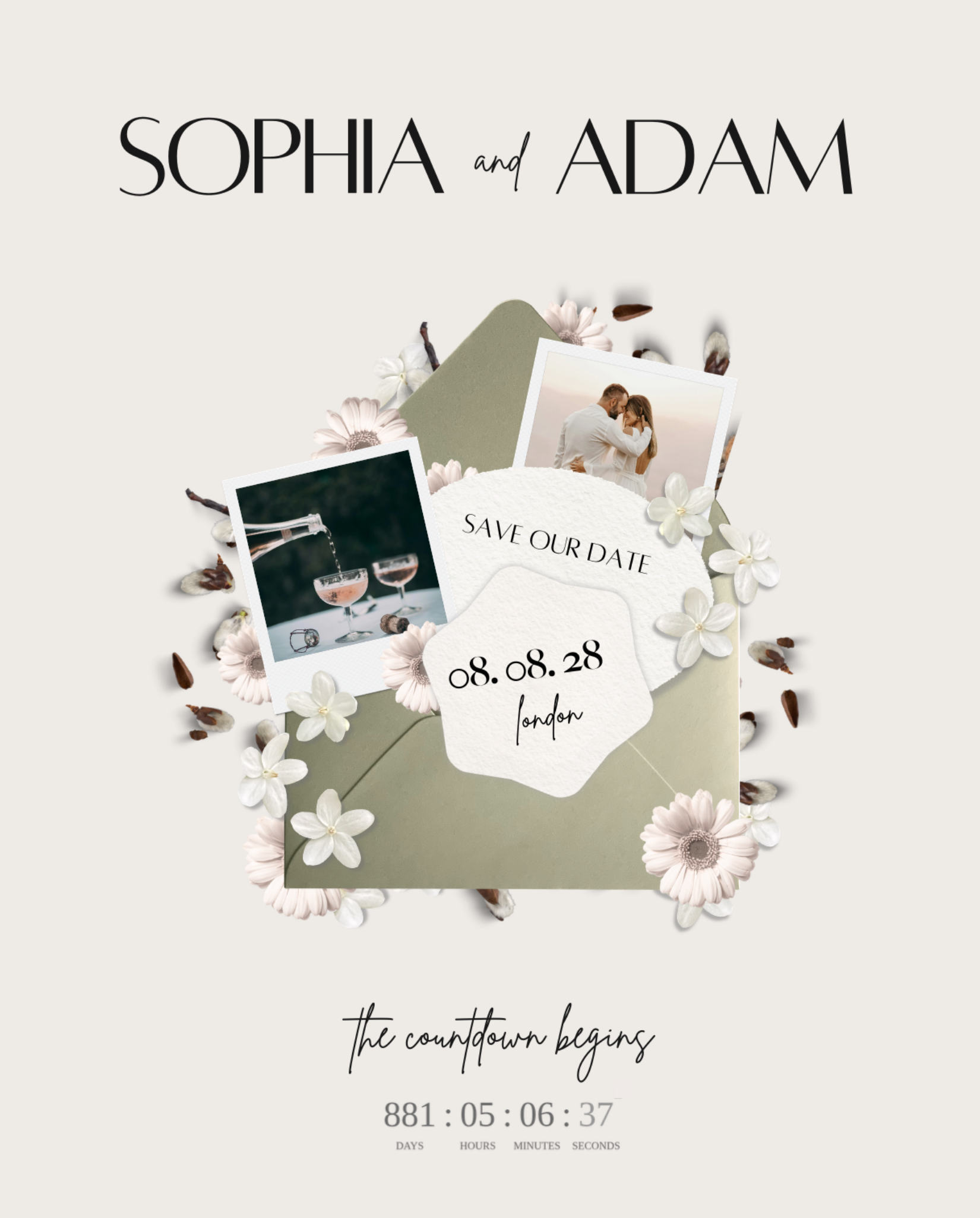 Save the Date - Rustic Sage