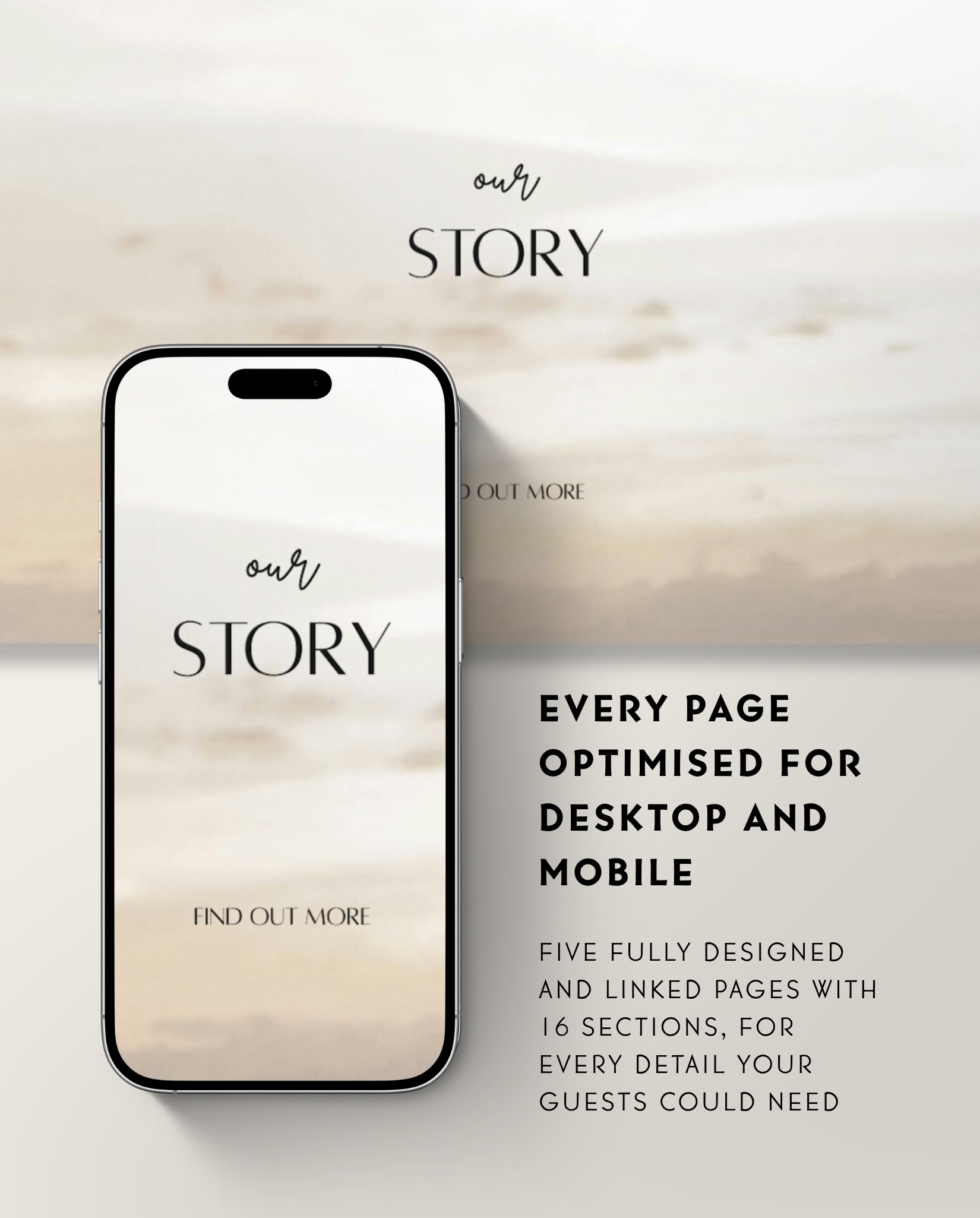 Wedding Website Template - Rustic Sage