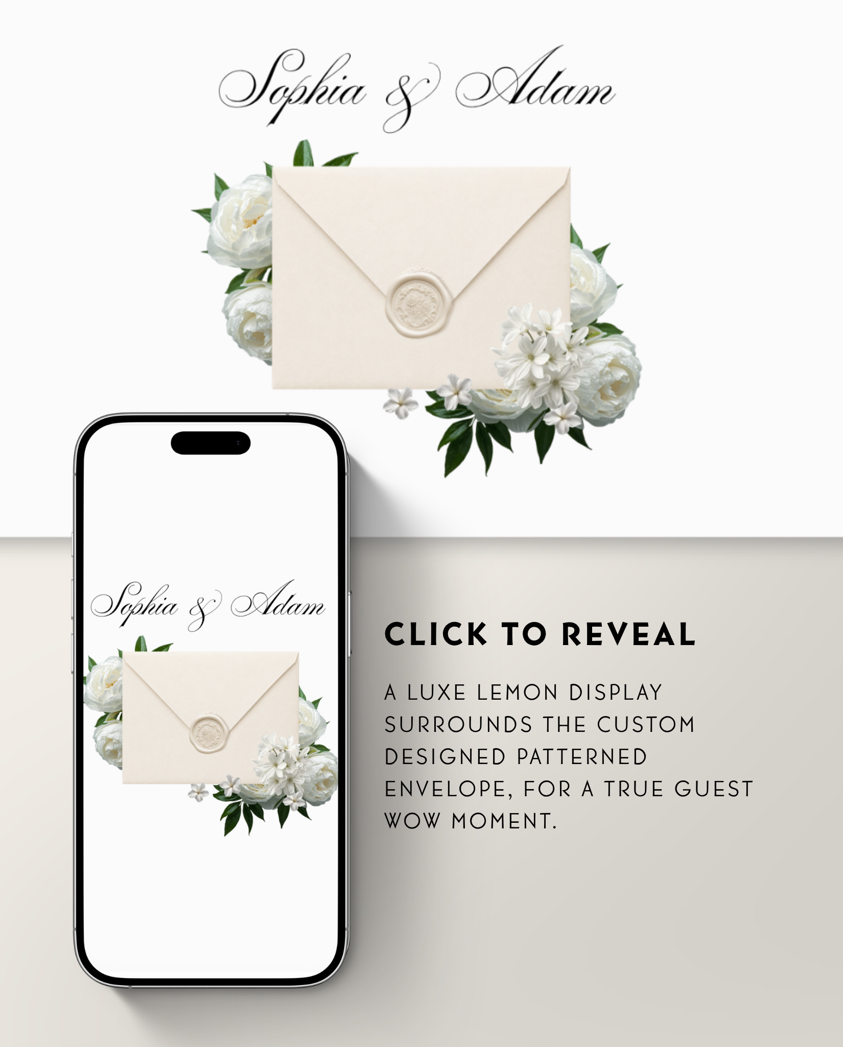 Envelope Reveal Invitation Suite - The Ivory Floral
