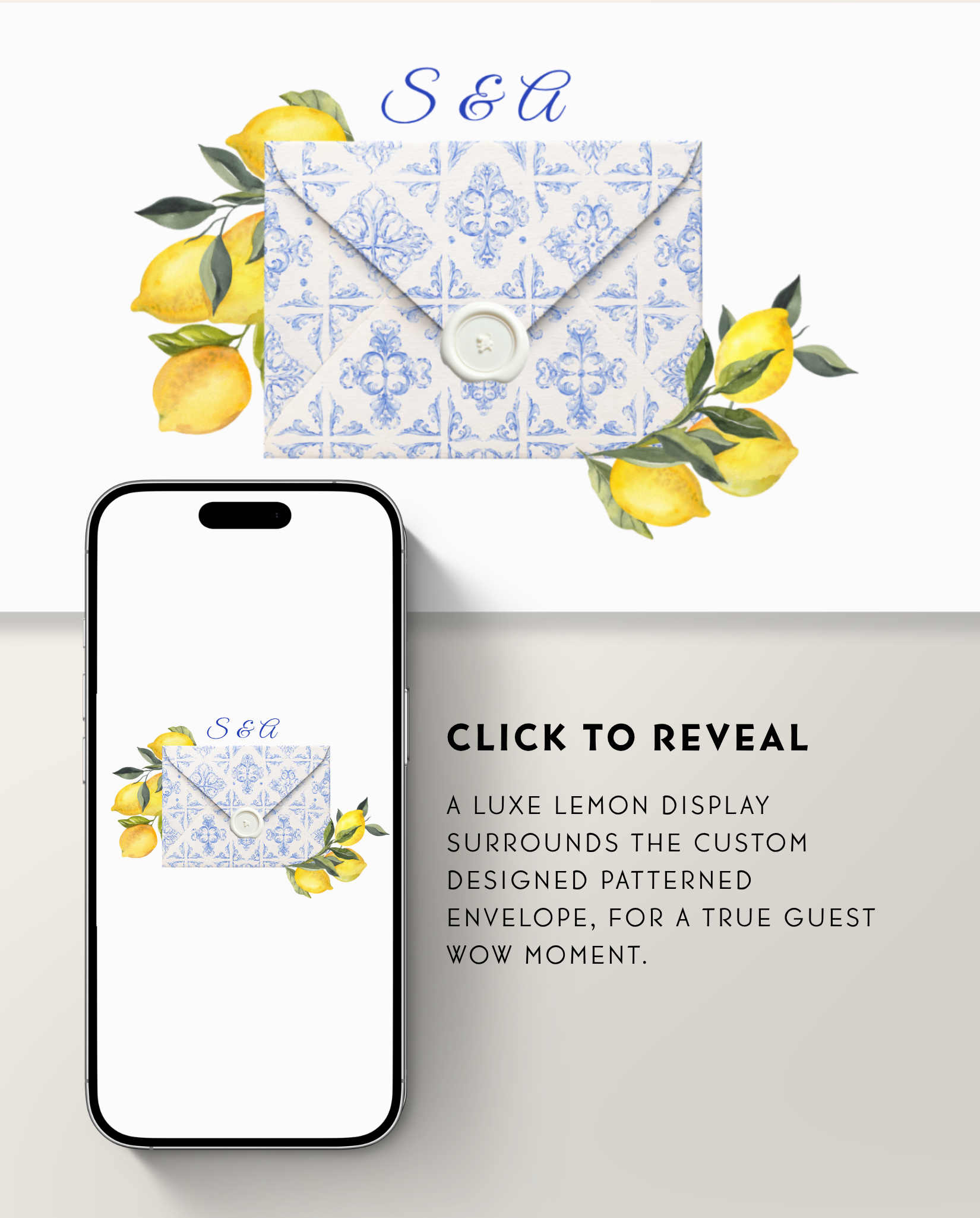 Envelope Reveal Invitation Suite - La Dolce Vita