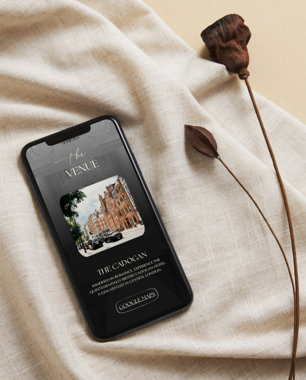Interactive Wedding Invitation - Elegant Black