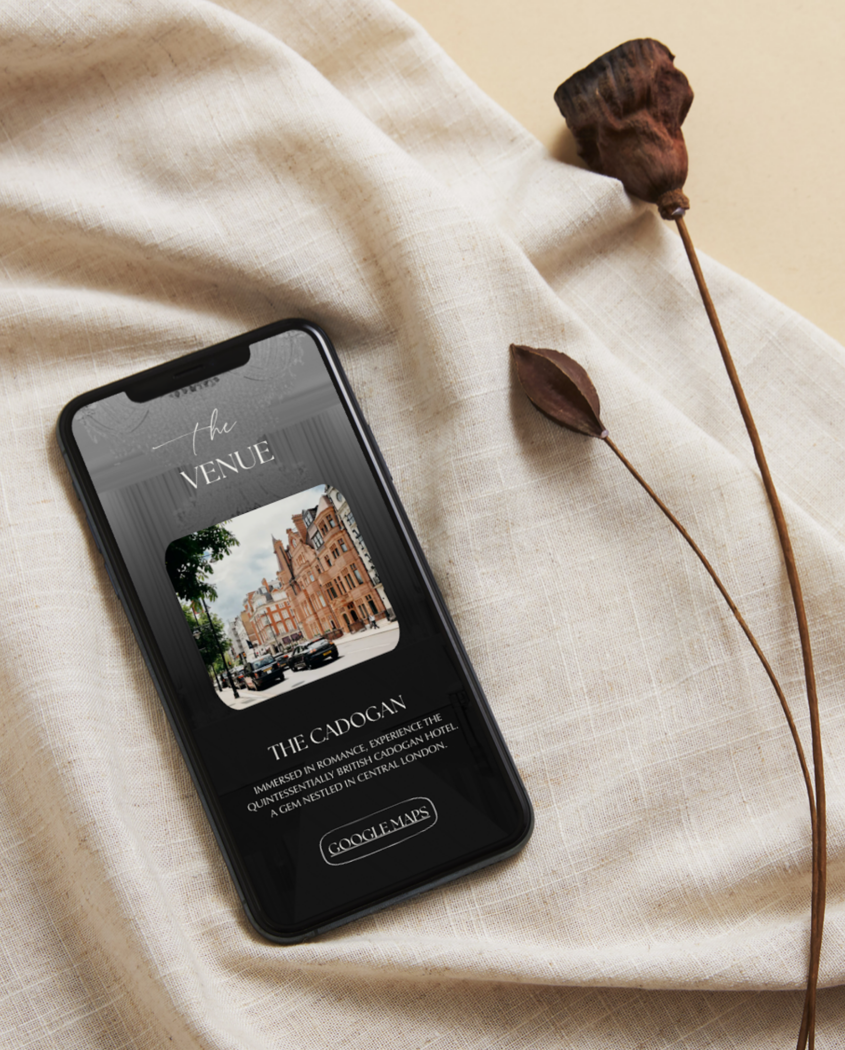 Interactive Wedding Invitation - Elegant Black