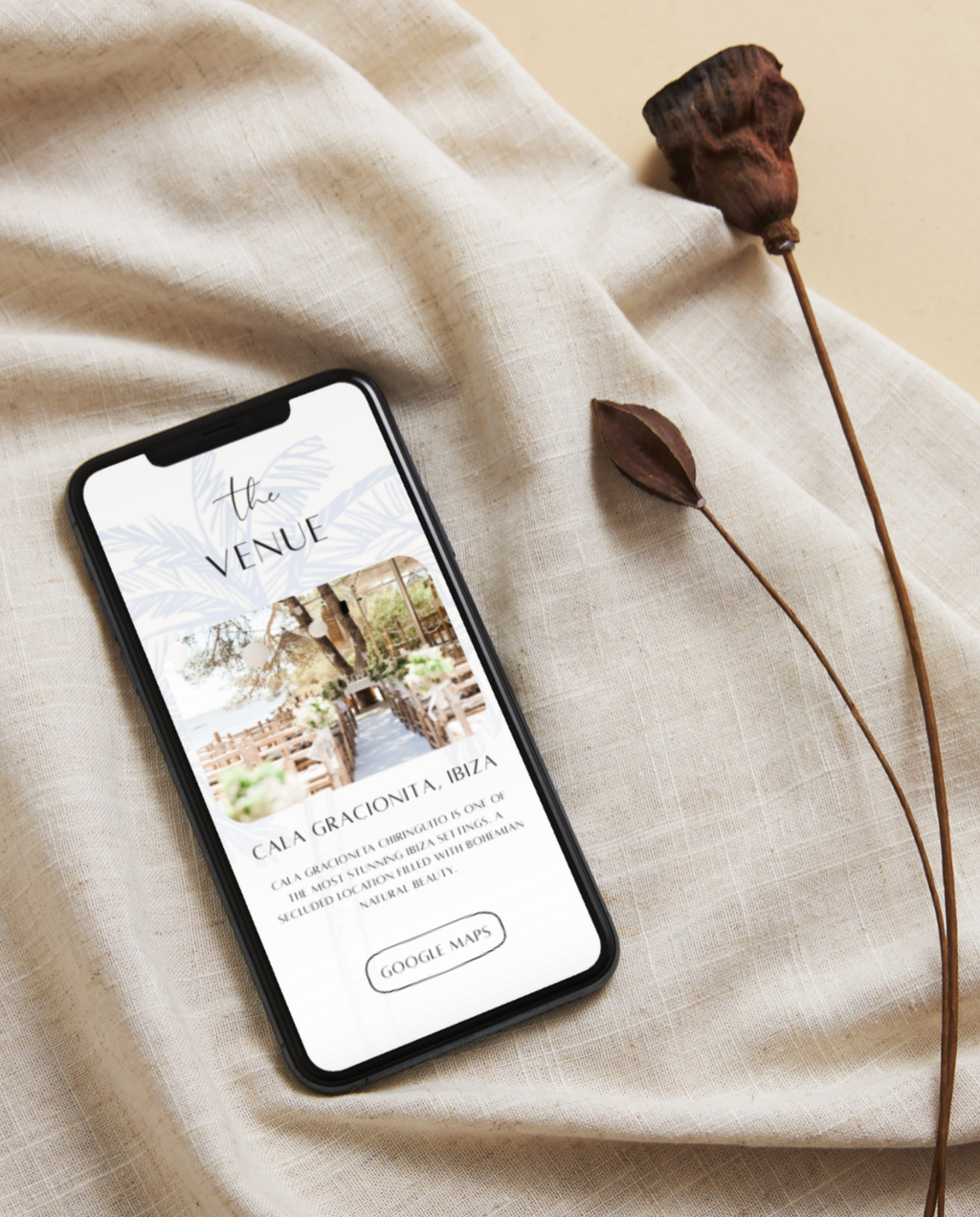 Interactive Wedding Invitation - Dusty Palms